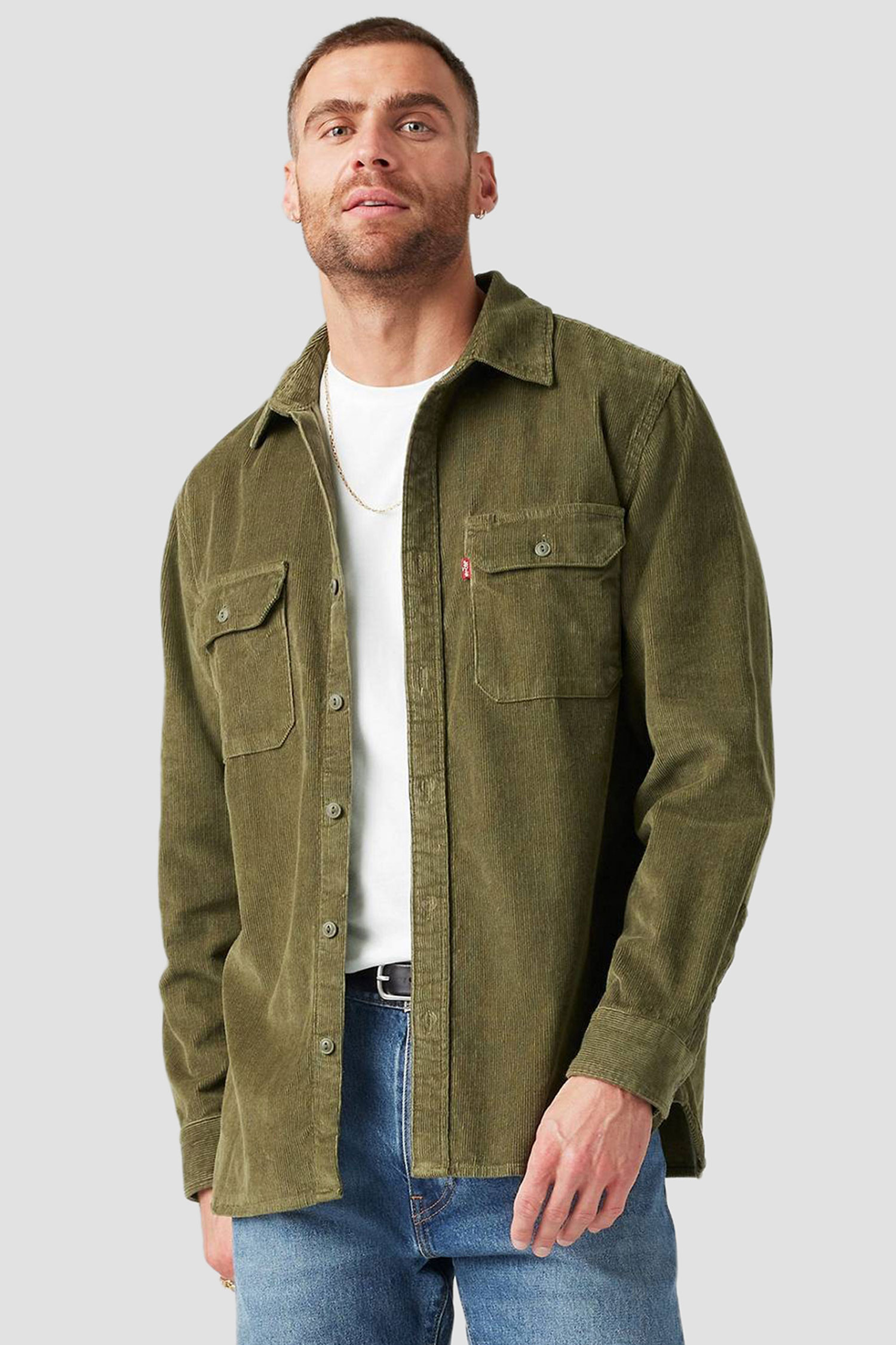 Мужская зеленая вельветовая рубашка Levi’s® 19573;0228