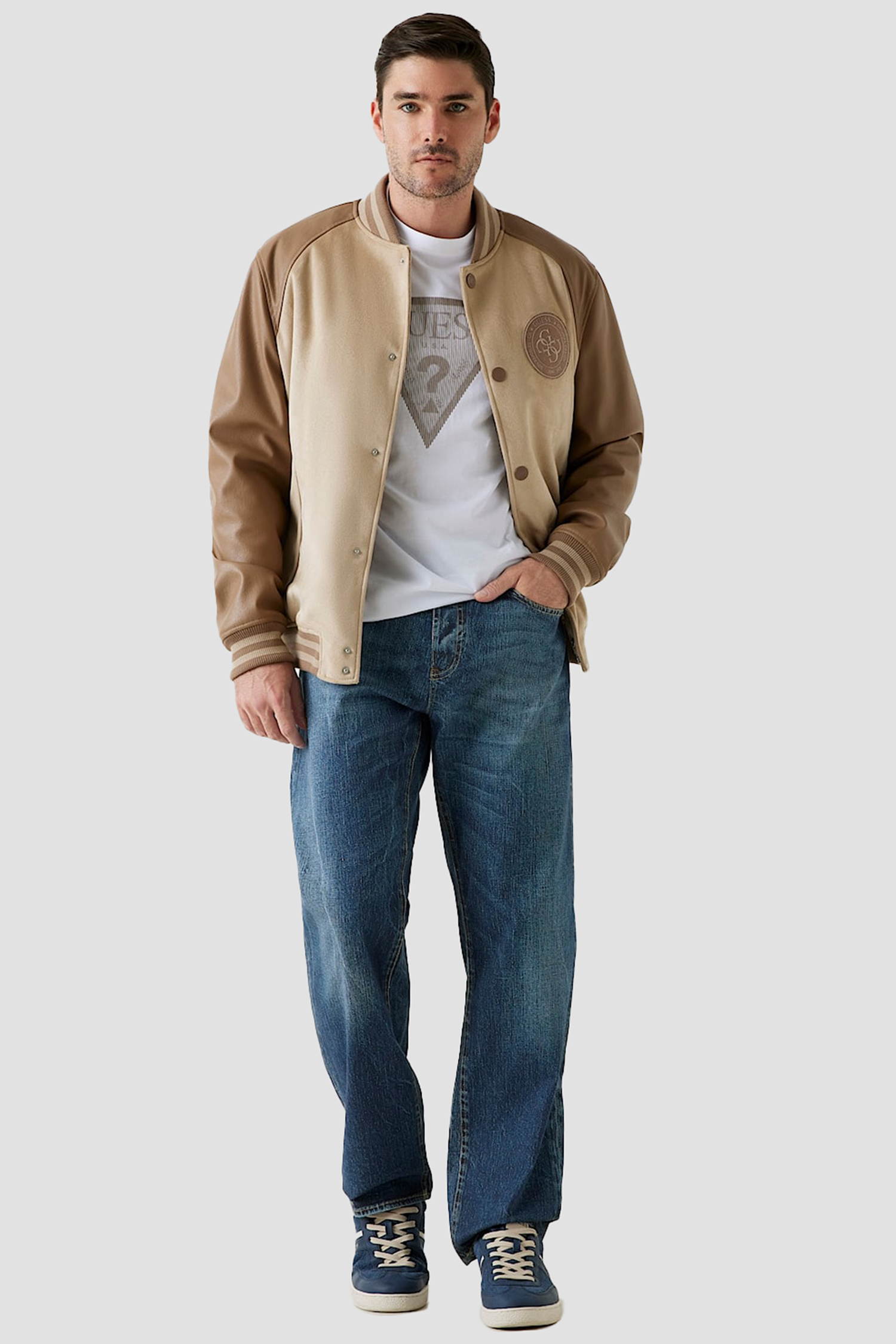 Мужская белая футболка Guess M5BI04.I3Z14;G011