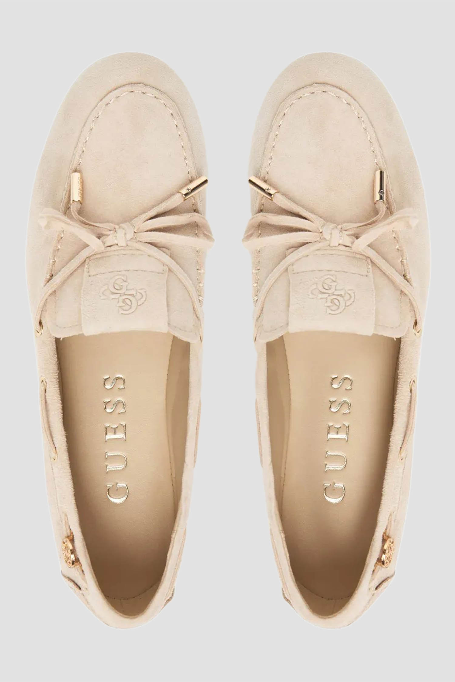 Жіночі бежеві замшеві мокасини Guess FLPAIS.SUE14;BEIGE