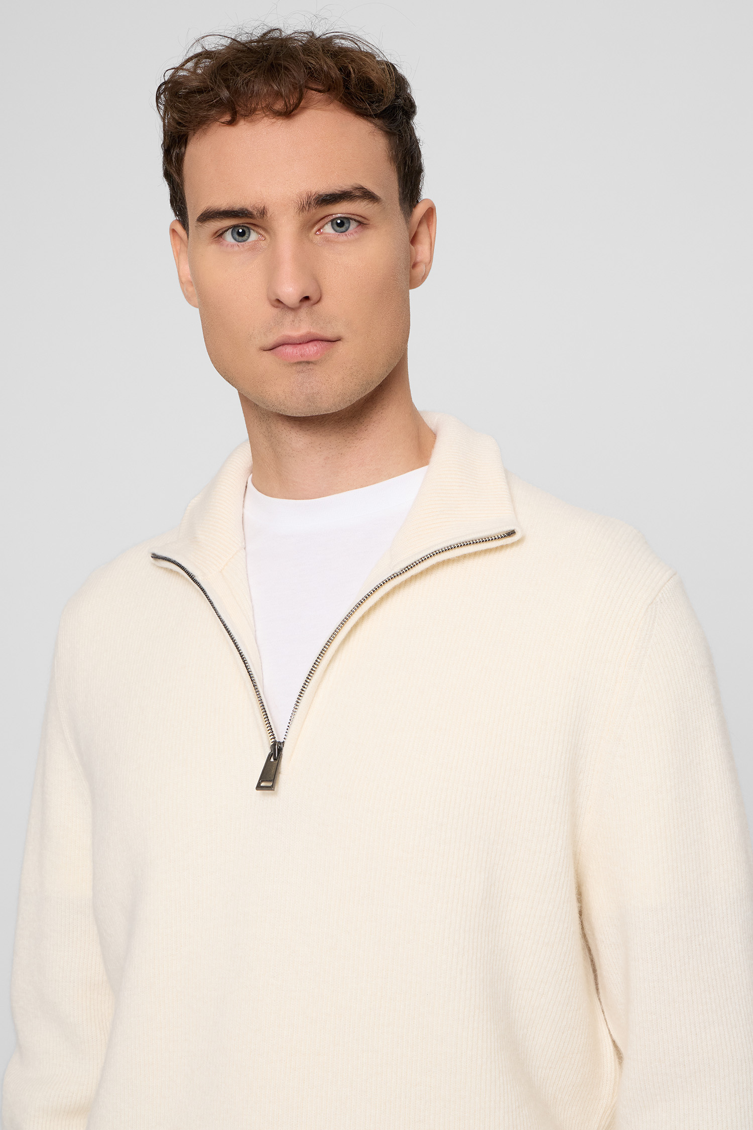 Чоловіча біла вовняна кофта BOSS 50550034;118