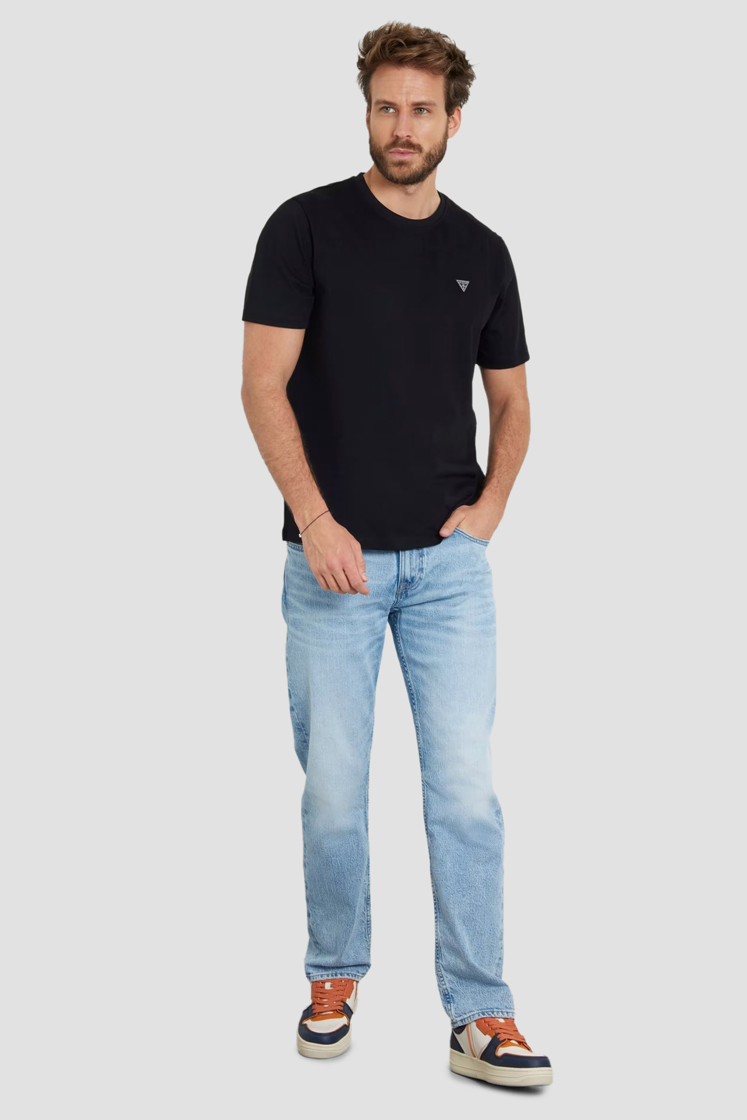 Мужская черная футболка Guess M4YI0A.KCCM1;JBLK