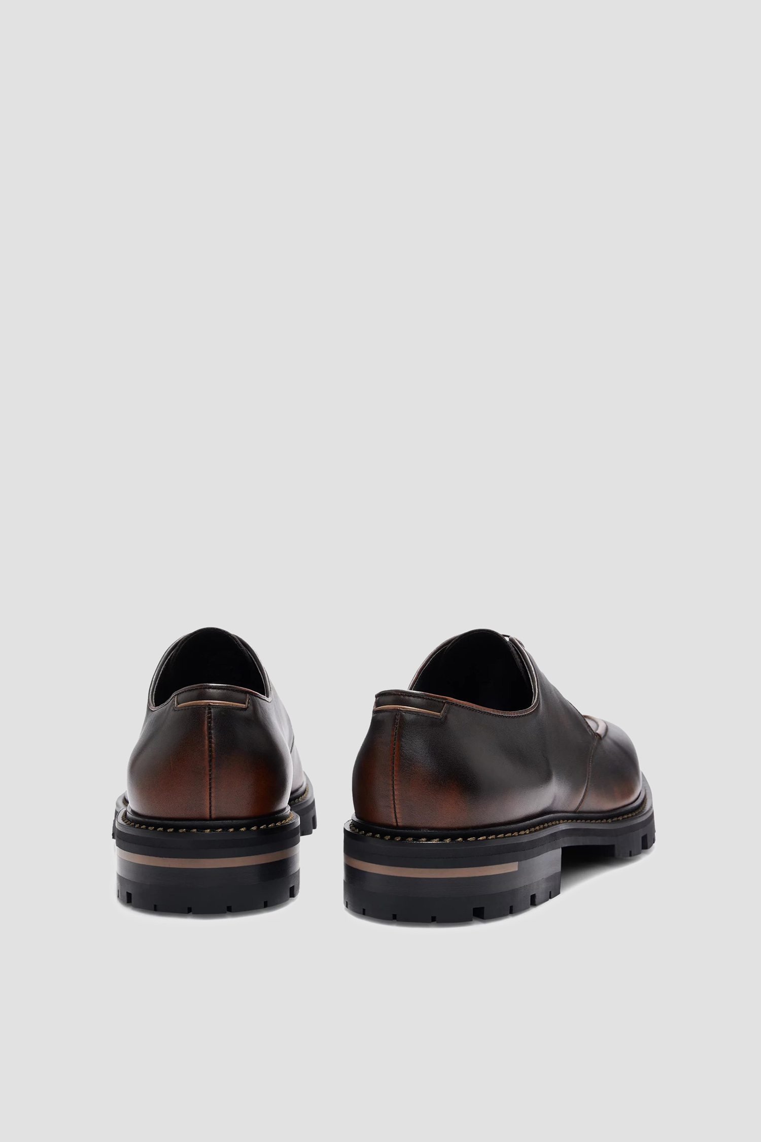 Мужские коричневые кожаные дерби BOSS 50499852;205