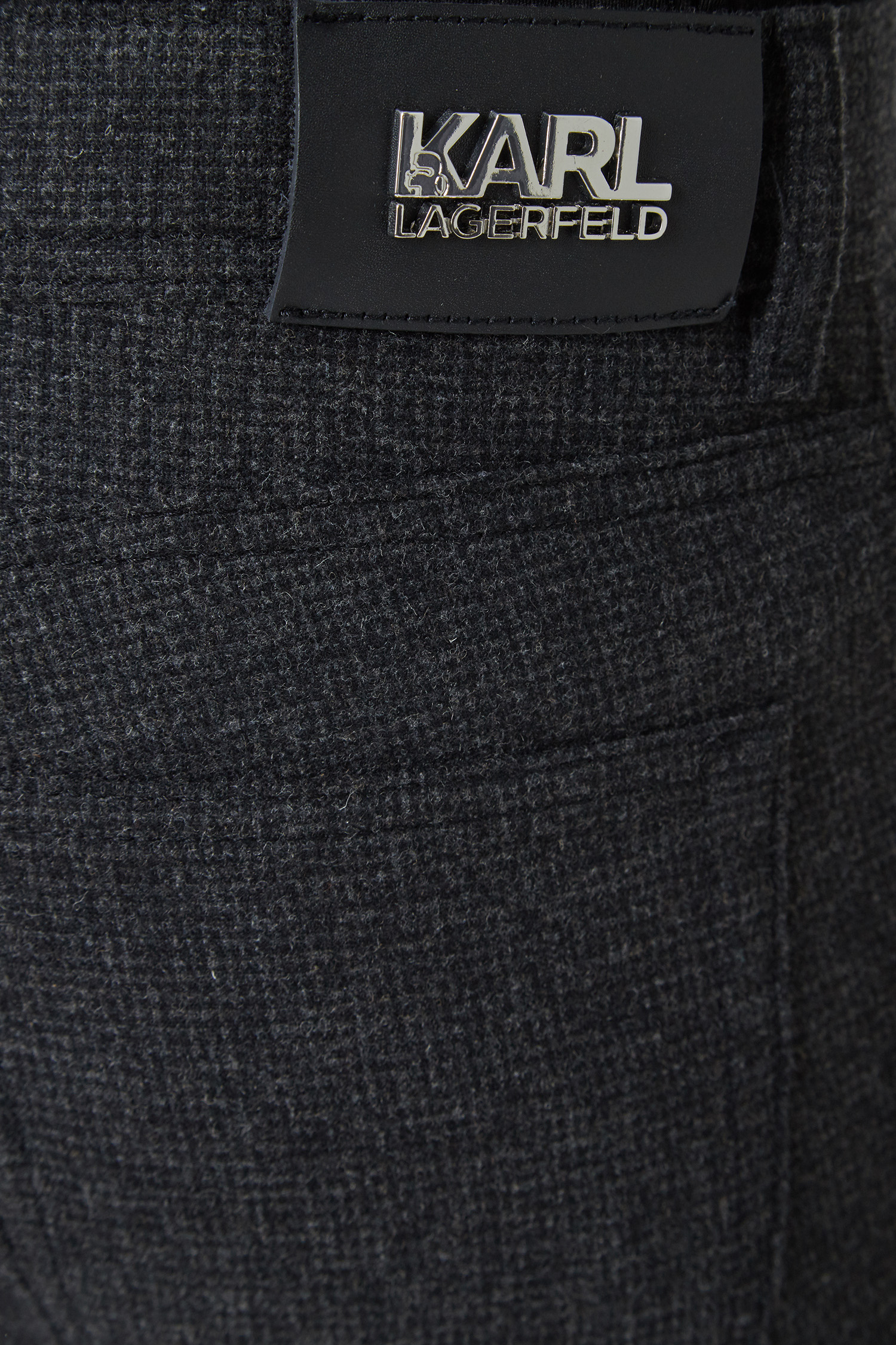 Мужские черные шерстяные брюки Karl Lagerfeld 534805.265840;990