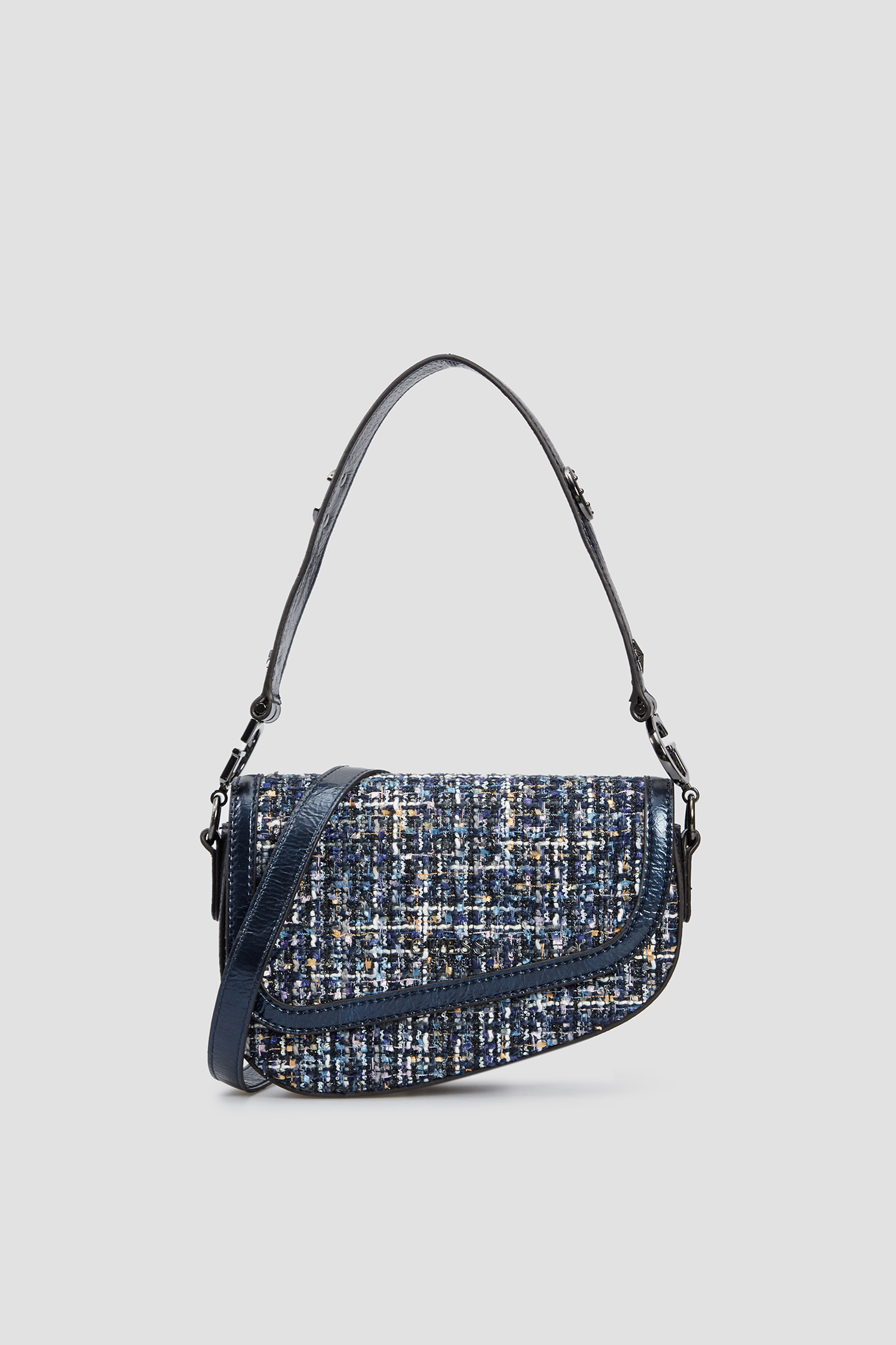 Женская синяя твидовая сумка Guess HWTM83.76200;MIM