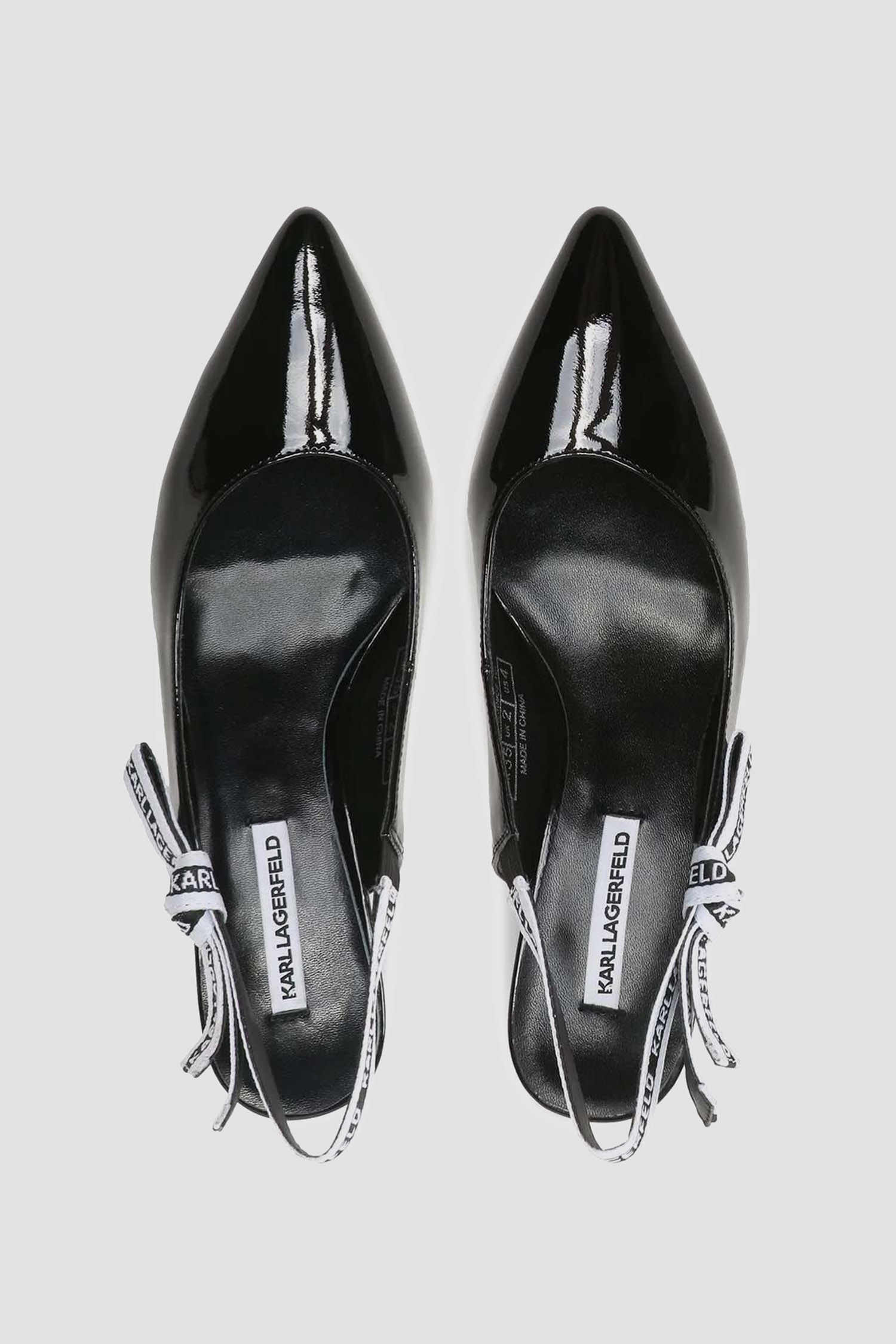 Жіночі чорні шкіряні слінгбеки Karl Lagerfeld KL32708A;1BP