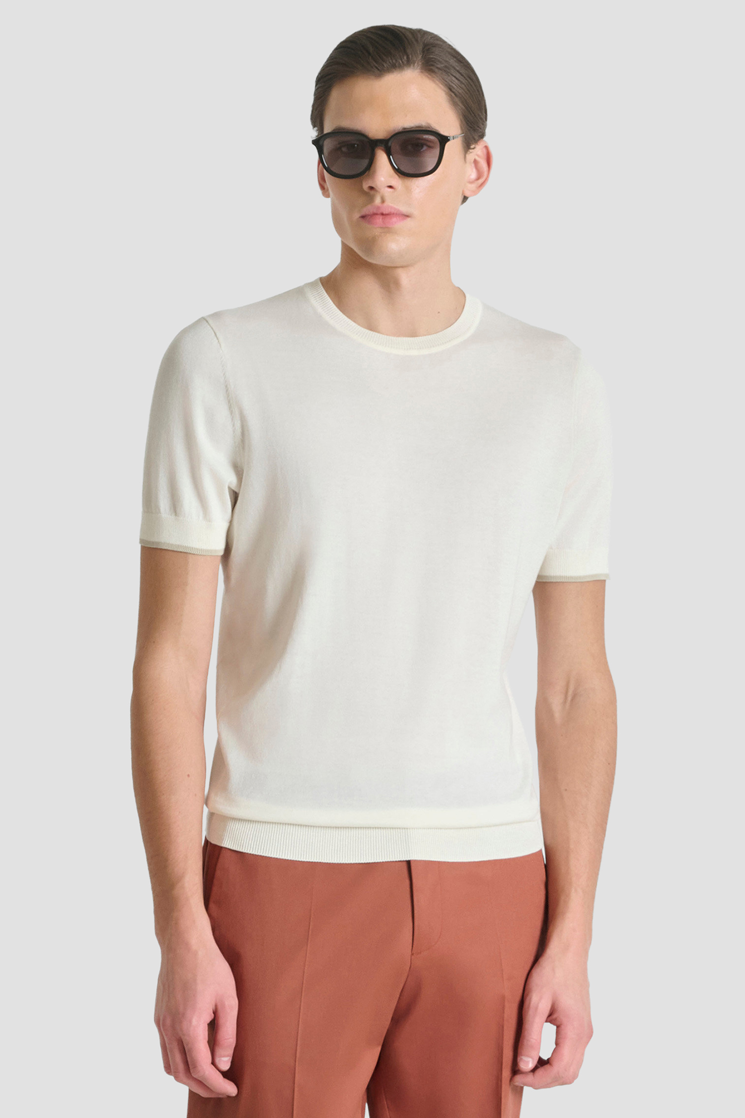 Чоловічий білий джемпер Antony Morato MMSW01602.YA100073;1021