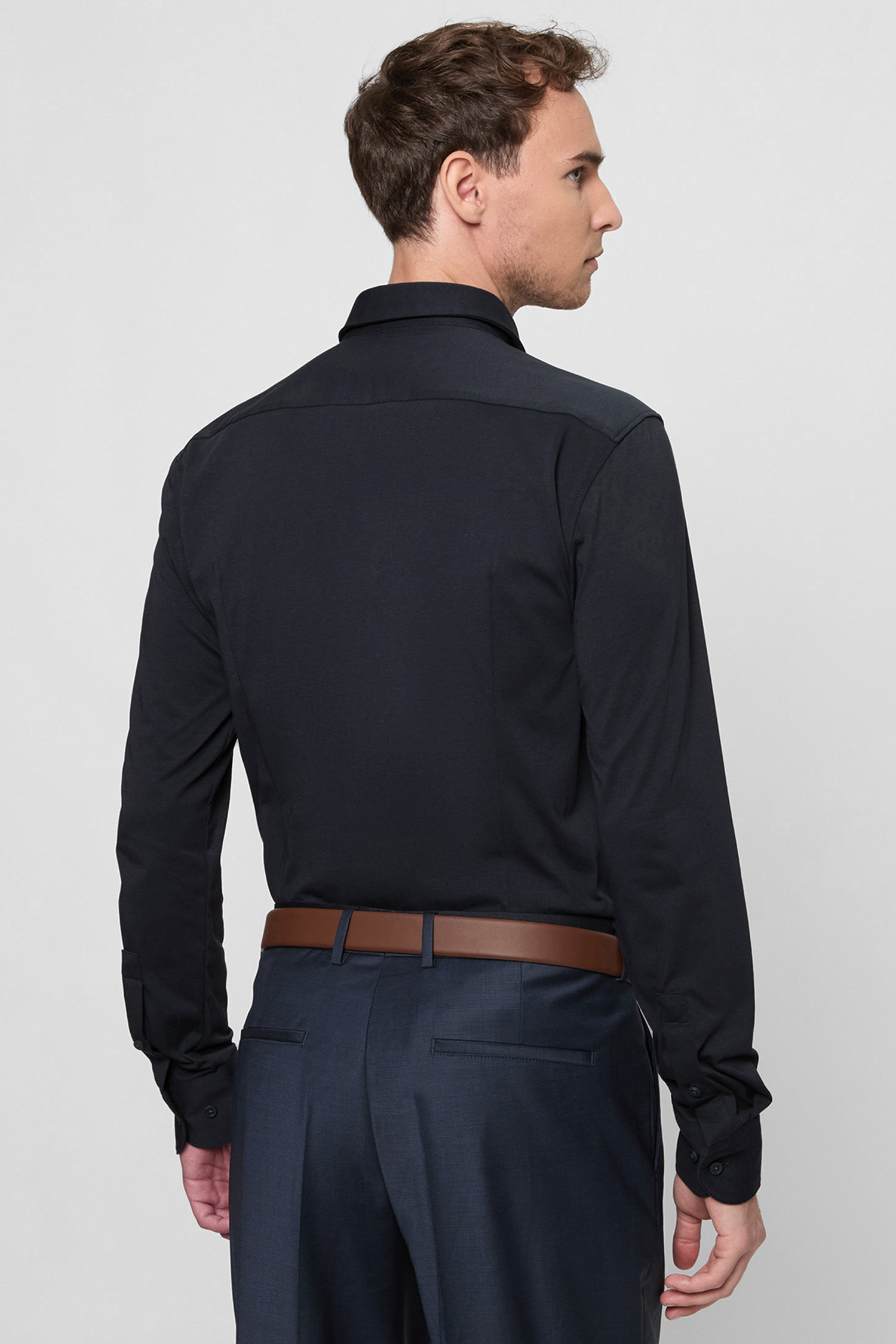 Мужская темно-синяя рубашка BOSS 50474283;404