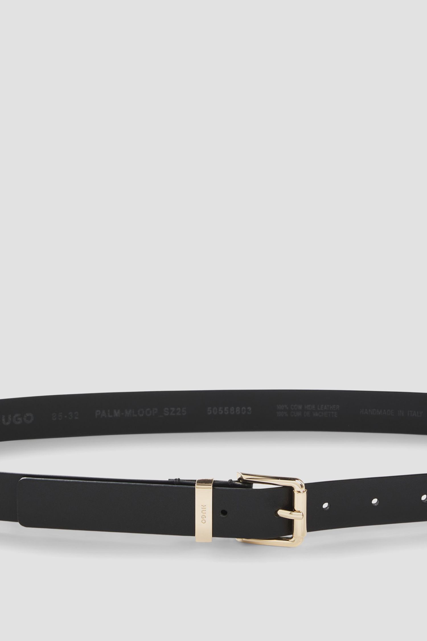 Жіночий чорний шкіряний ремінь HUGO 50558803;001