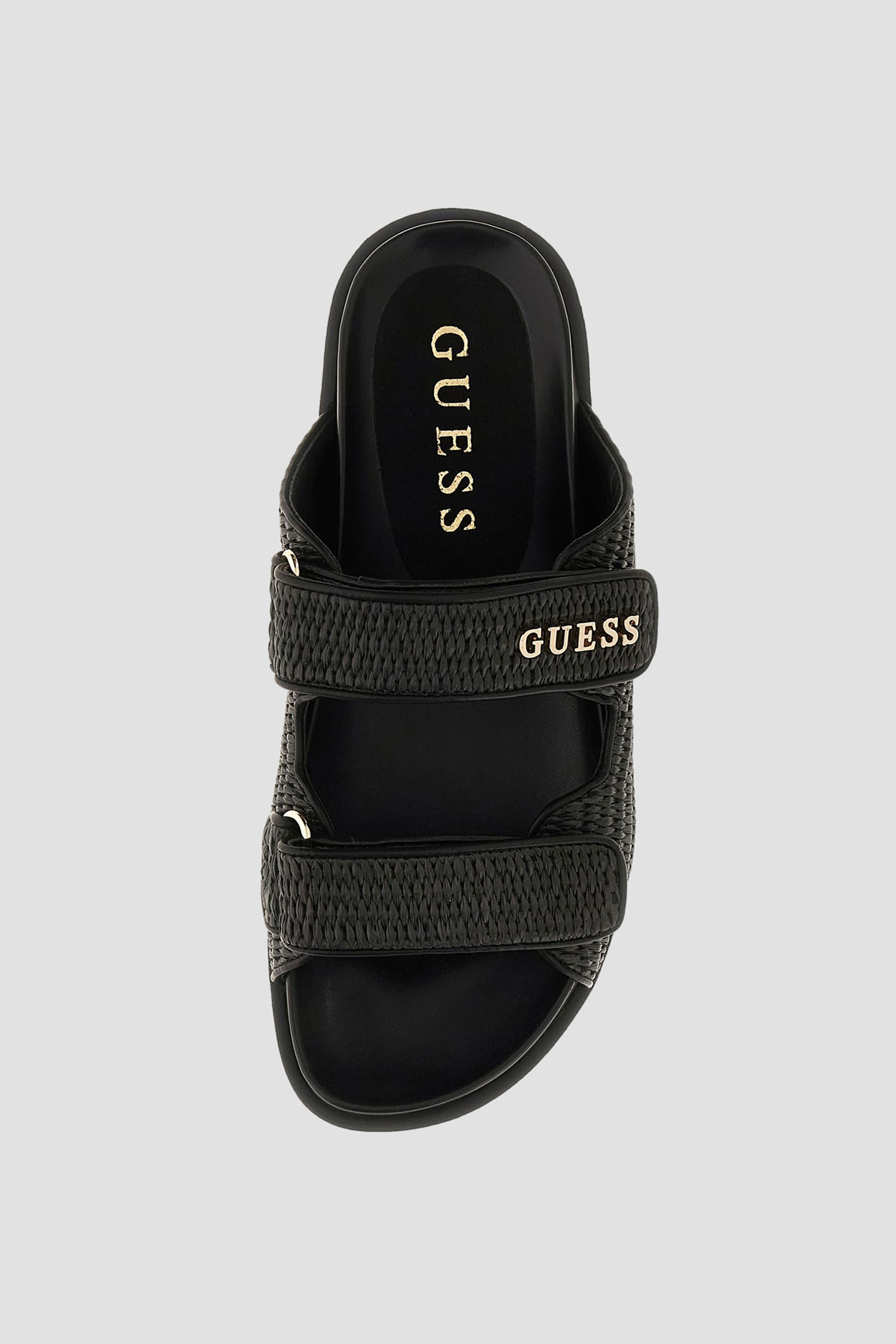 Женские черные слайдеры Guess FLJFDE.FAP19;BLACK