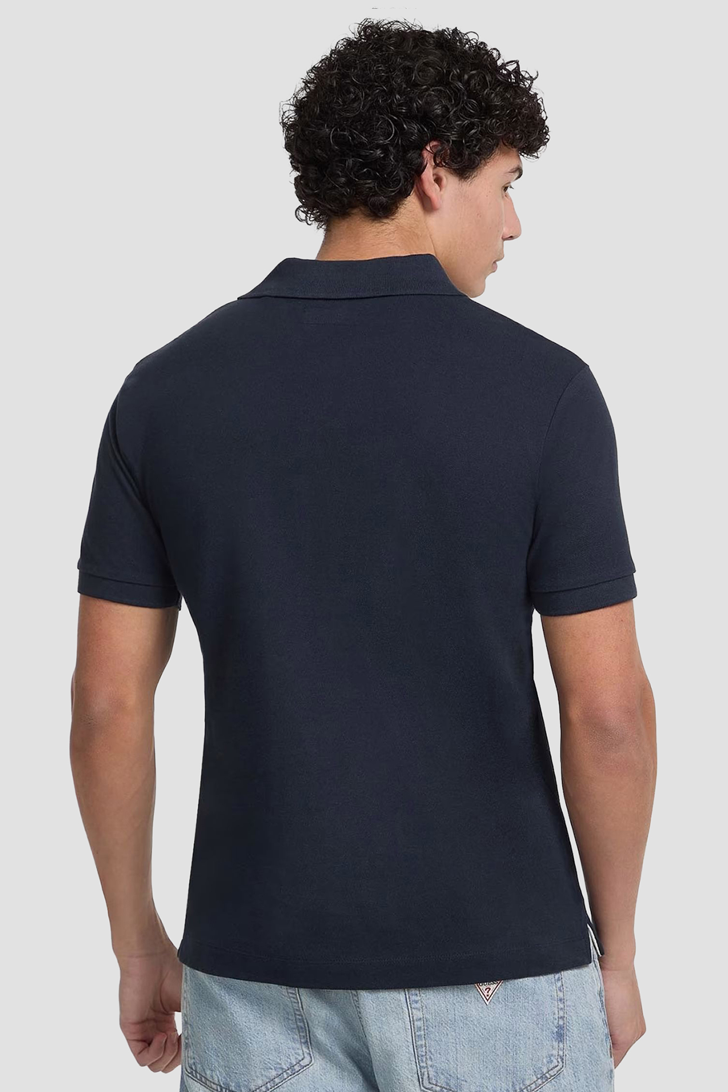 Мужское темно-синее поло Guess Jeans M4BP29.KCJV1;A71W