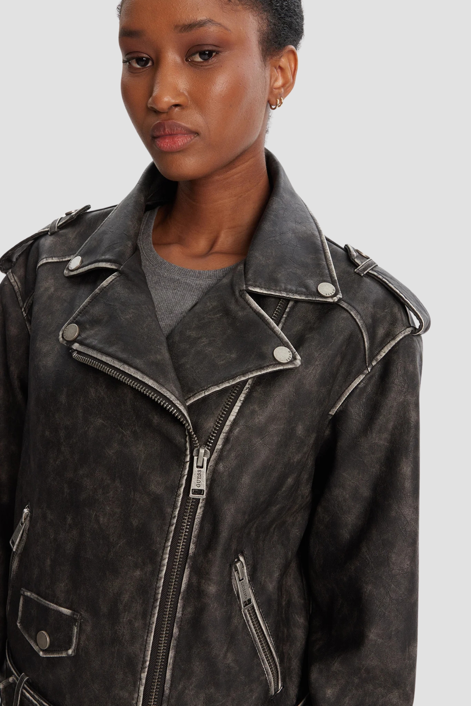 Жіноча темно-сіра косуха Guess W5YL04.WHDI0;JTMU