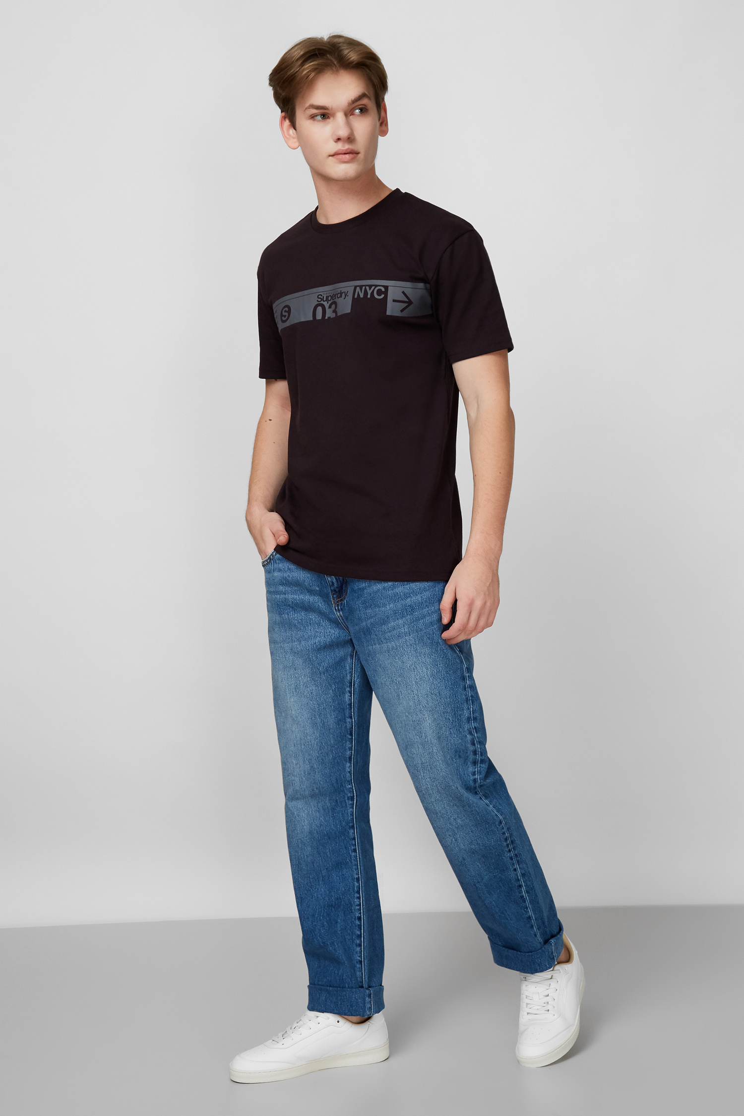 Черная футболка для парней SuperDry M1010343A;EGP