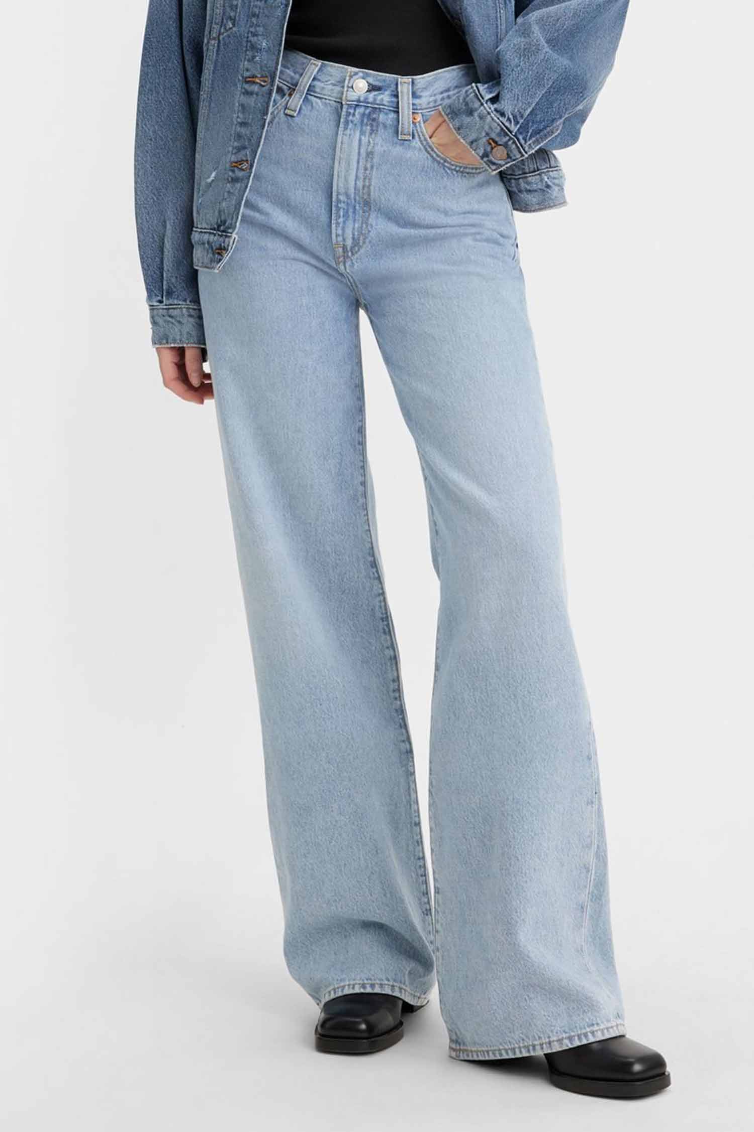 Жіночі блакитні джинси Ribcage Wide Leg Levi’s® A6081;0002