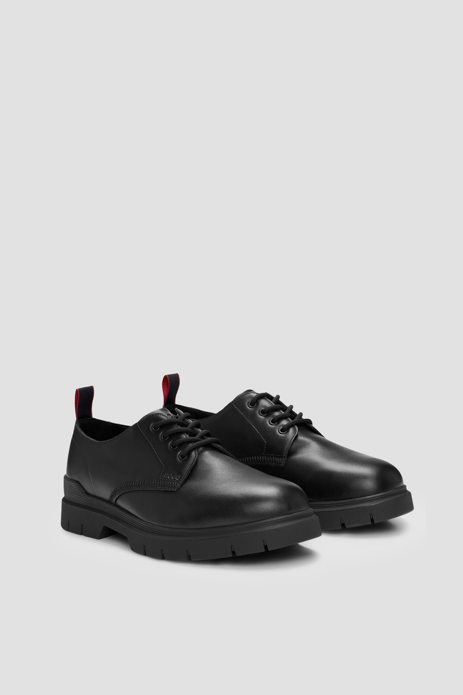 Чоловічі чорні шкіряні дербі HUGO 50528861;001