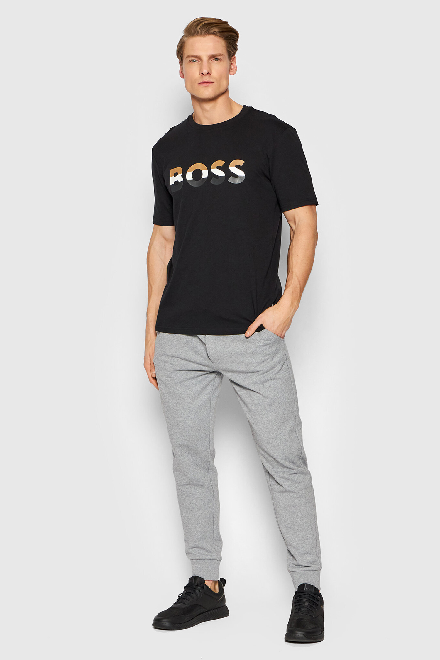 Чоловічі сірі спортивні штани BOSS 50471958;041
