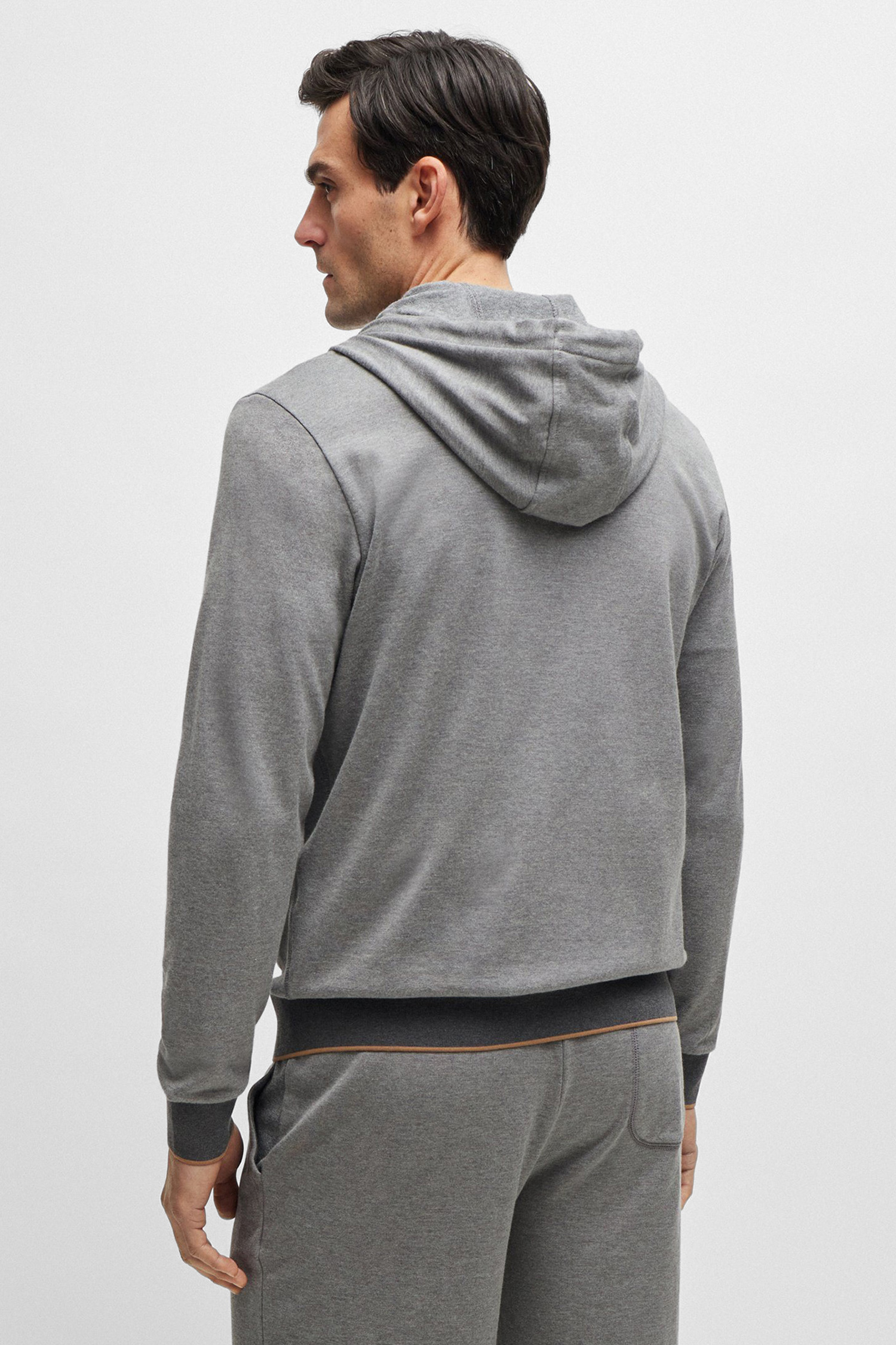 Мужская серая кофта на молнии BOSS 50512141;041