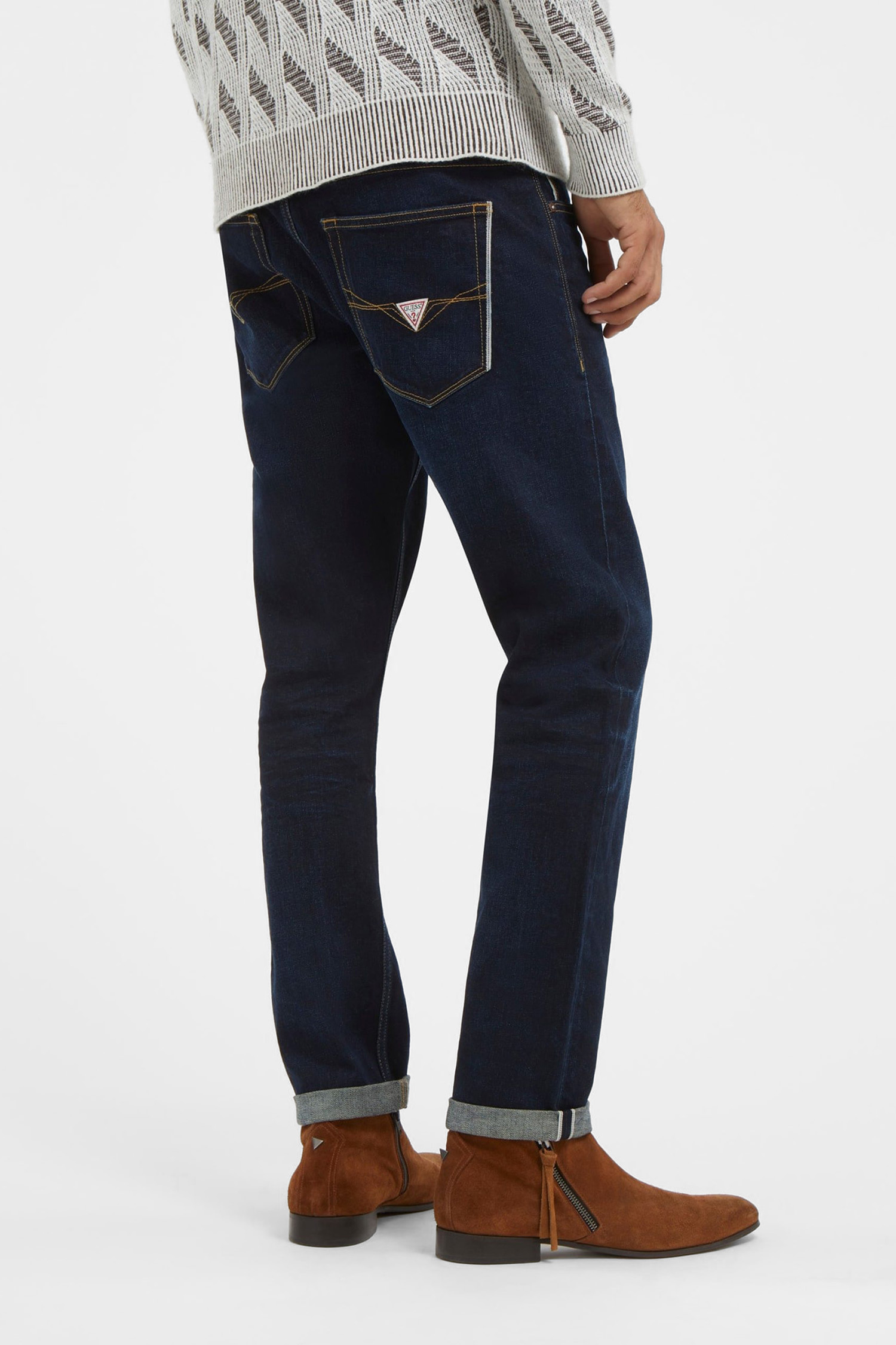 Чоловічі темно-сині джинси Guess M3BAS2.D55T1;COPT