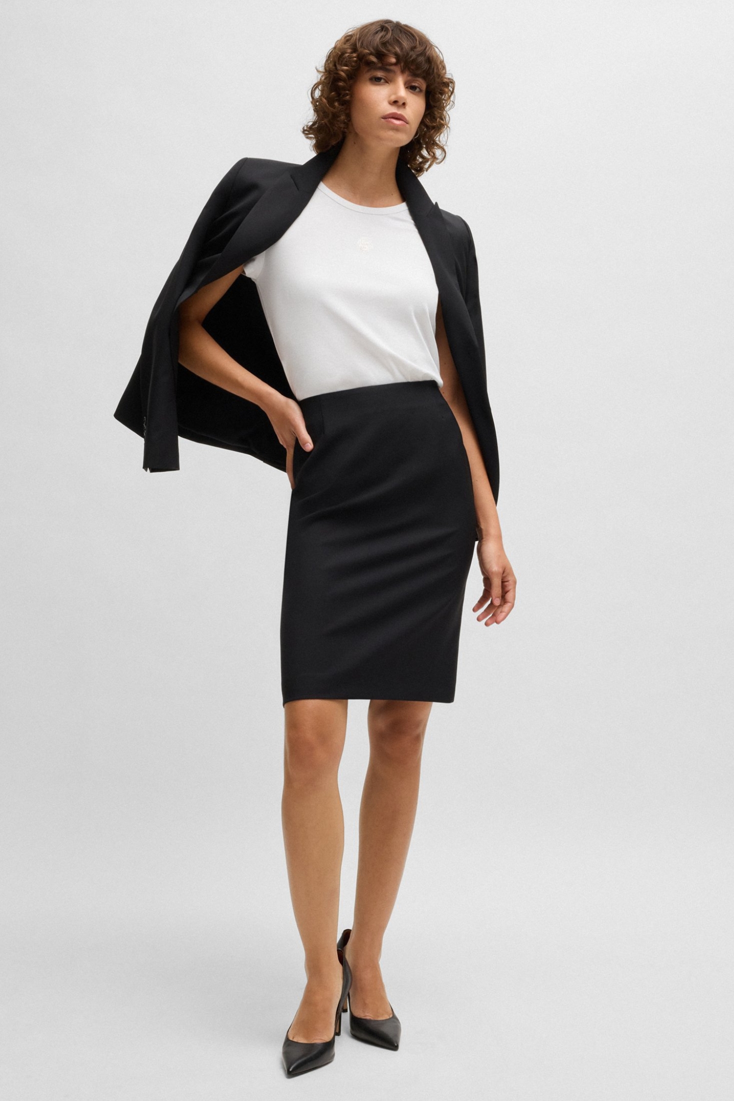 Женская белая футболка BOSS 50528826;100