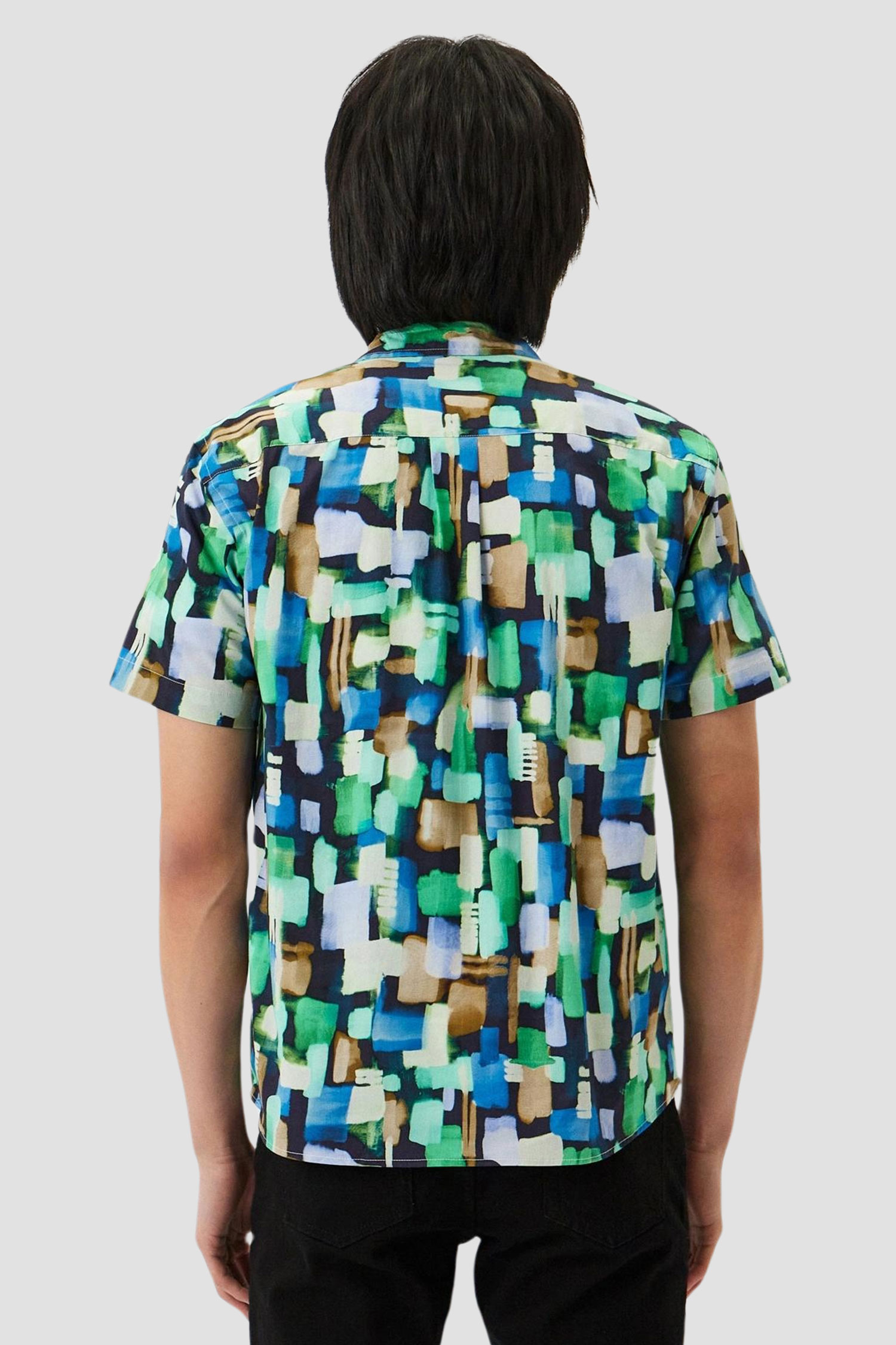 Мужская рубашка с узором Karl Lagerfeld 541607.605521;695