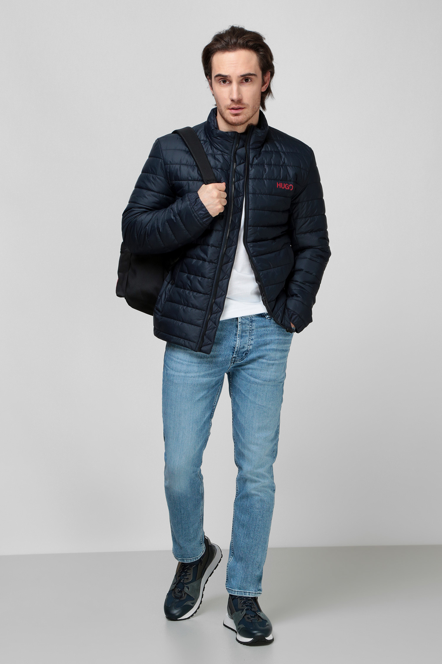 Мужская темно-синяя куртка HUGO 50470179;405