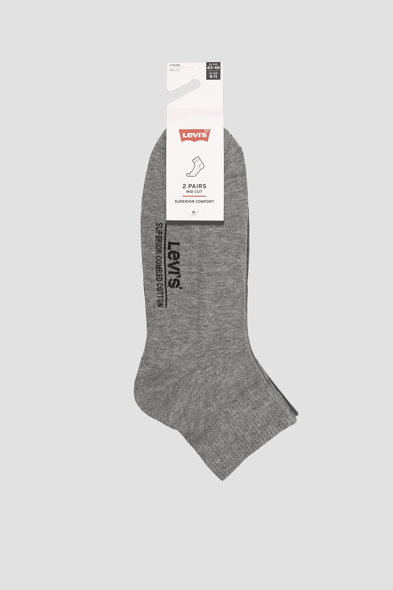 Сірі шкарпетки для підлітків (2 пари) Levi’s® 993052001;758