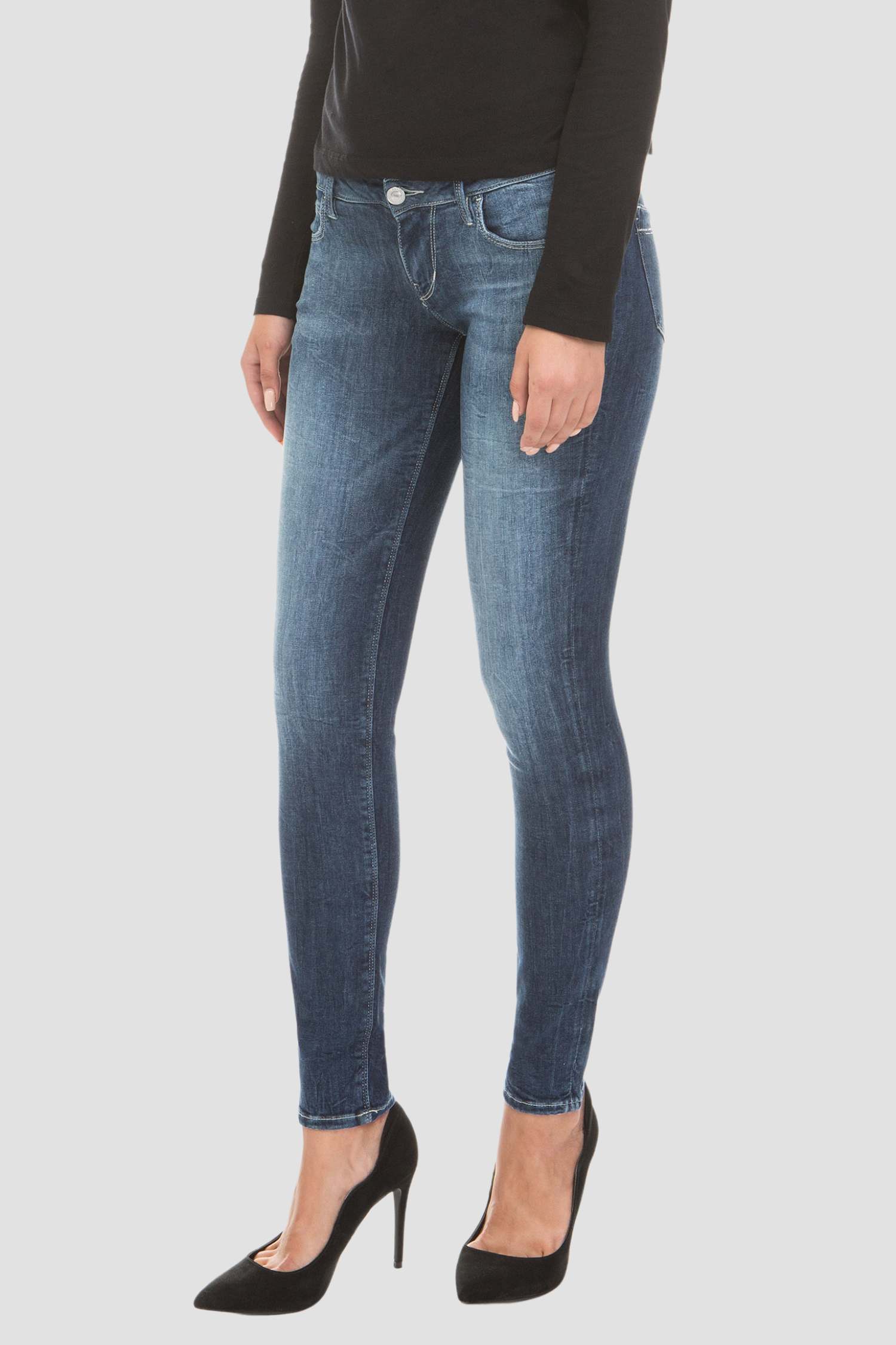 Женские синие джинсы Beverly Skinny Ultra Low Guess W62043.D2A00;BCOR