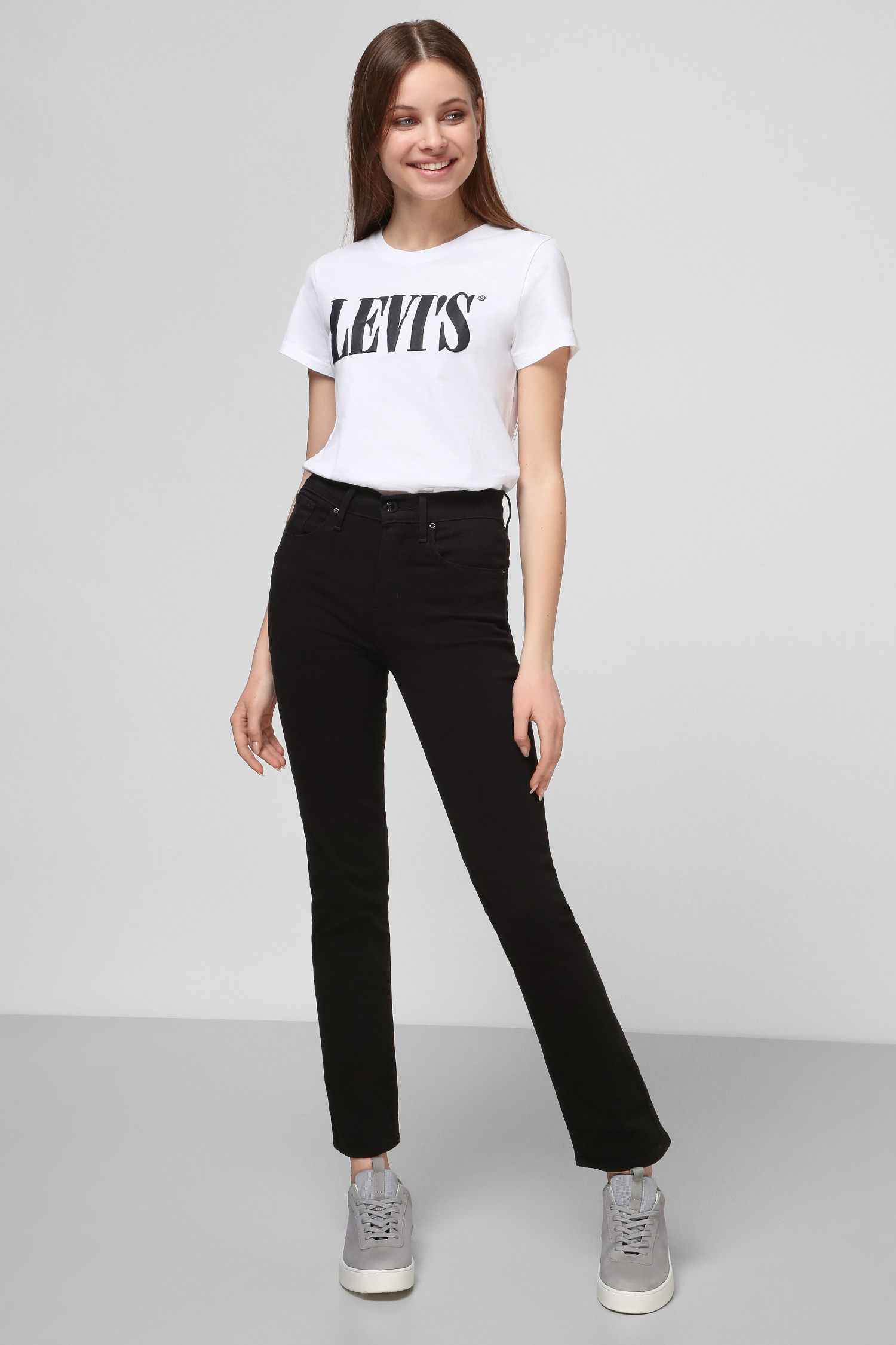 Черные джинсы для девушек 724™ High Rise Straight Levi’s® 18883;0006