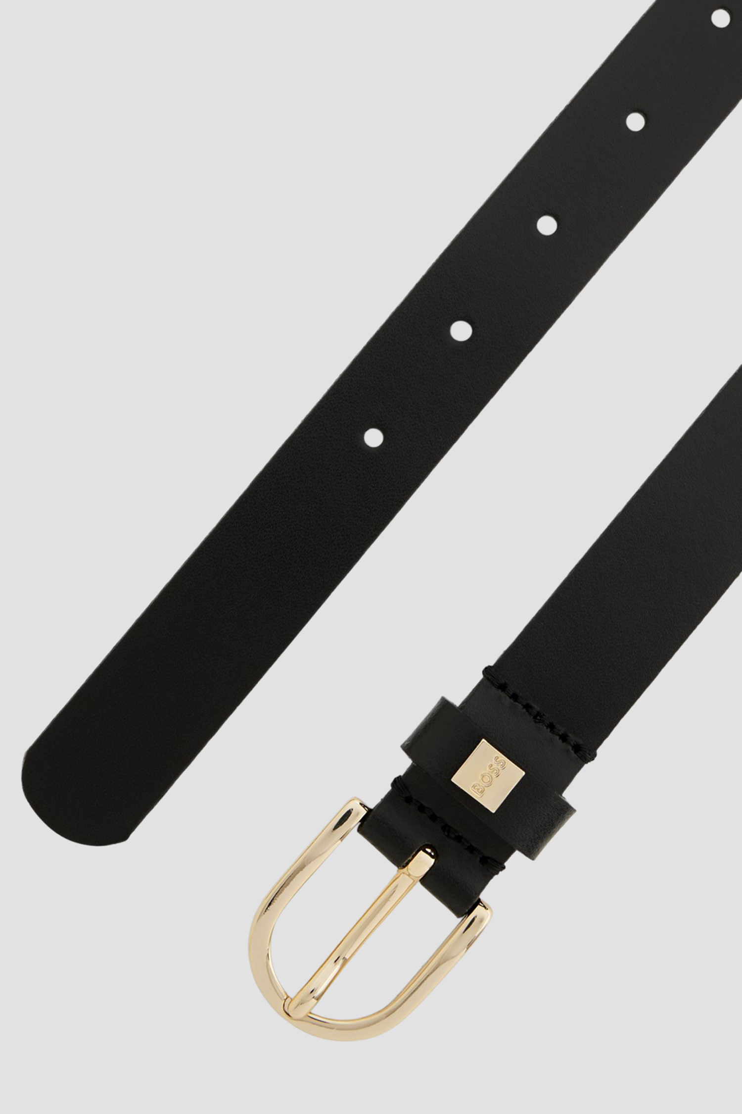 Женский черный кожаный ремень BOSS 50480650;001