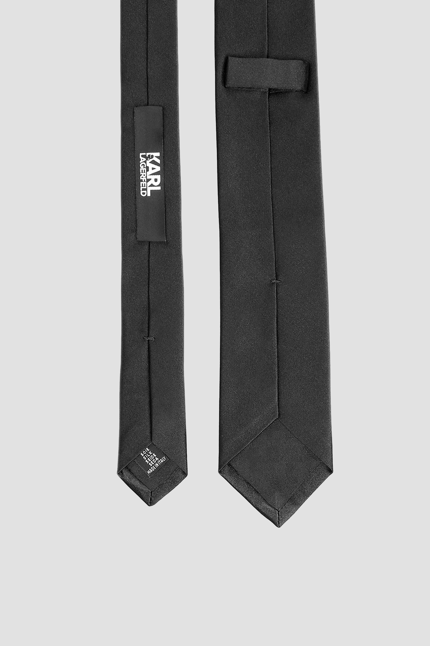 Мужской черный шелковый галстук Karl Lagerfeld 500198.805100;990