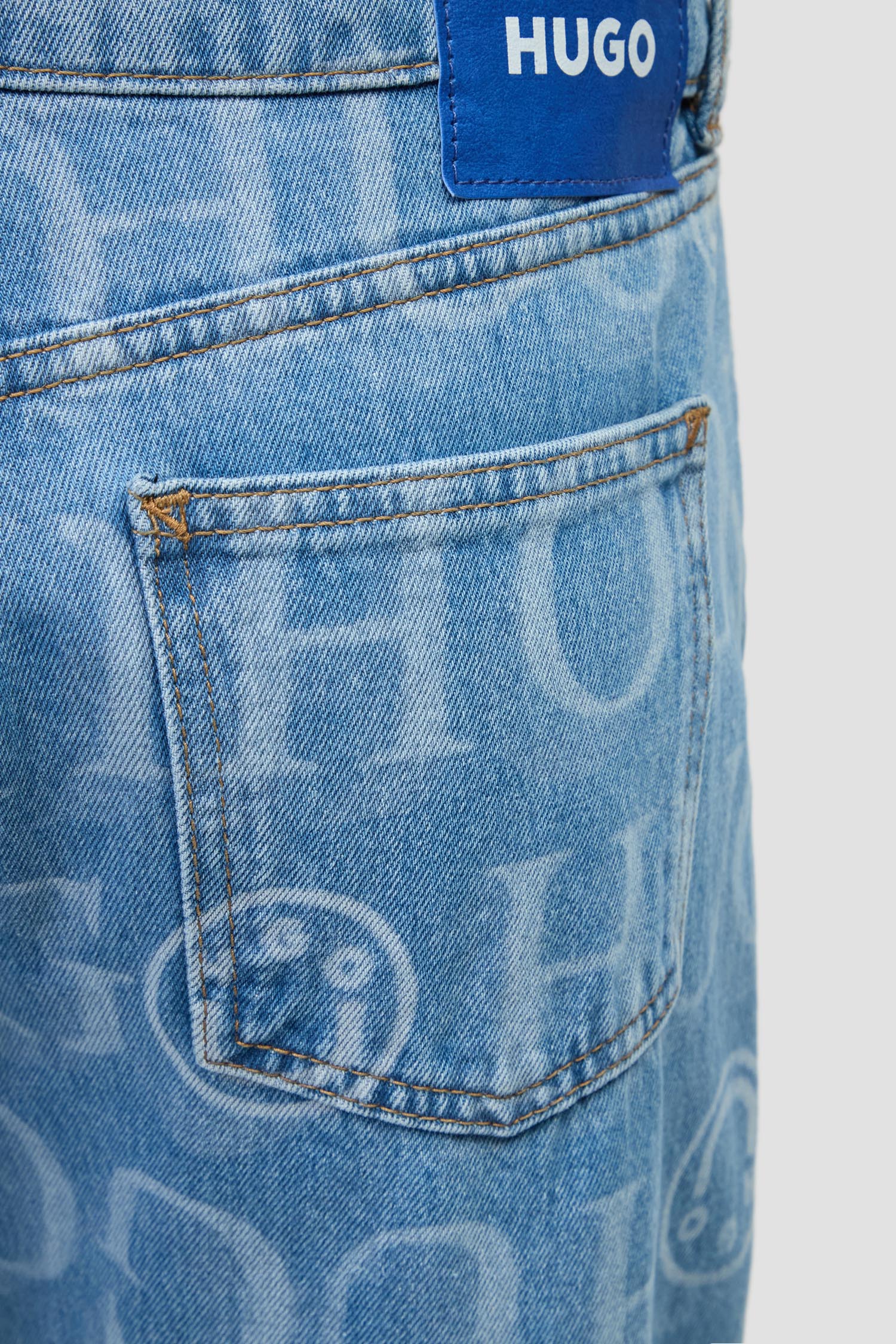 Жіночі блакитні джинси з візерунком HUGO BLUE 50532139;995