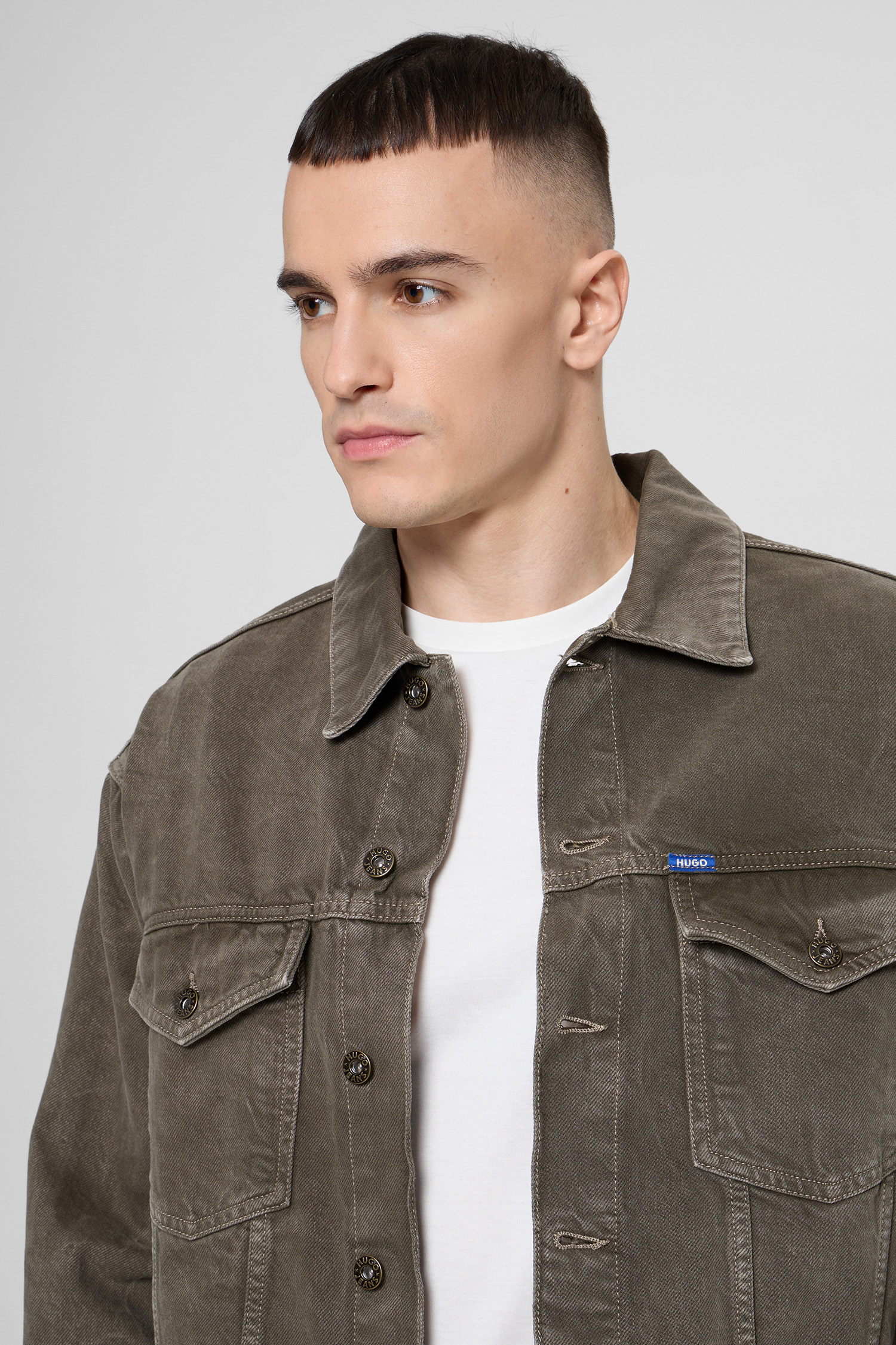 Мужская коричневая джинсовая куртка HUGO BLUE 50551912;208