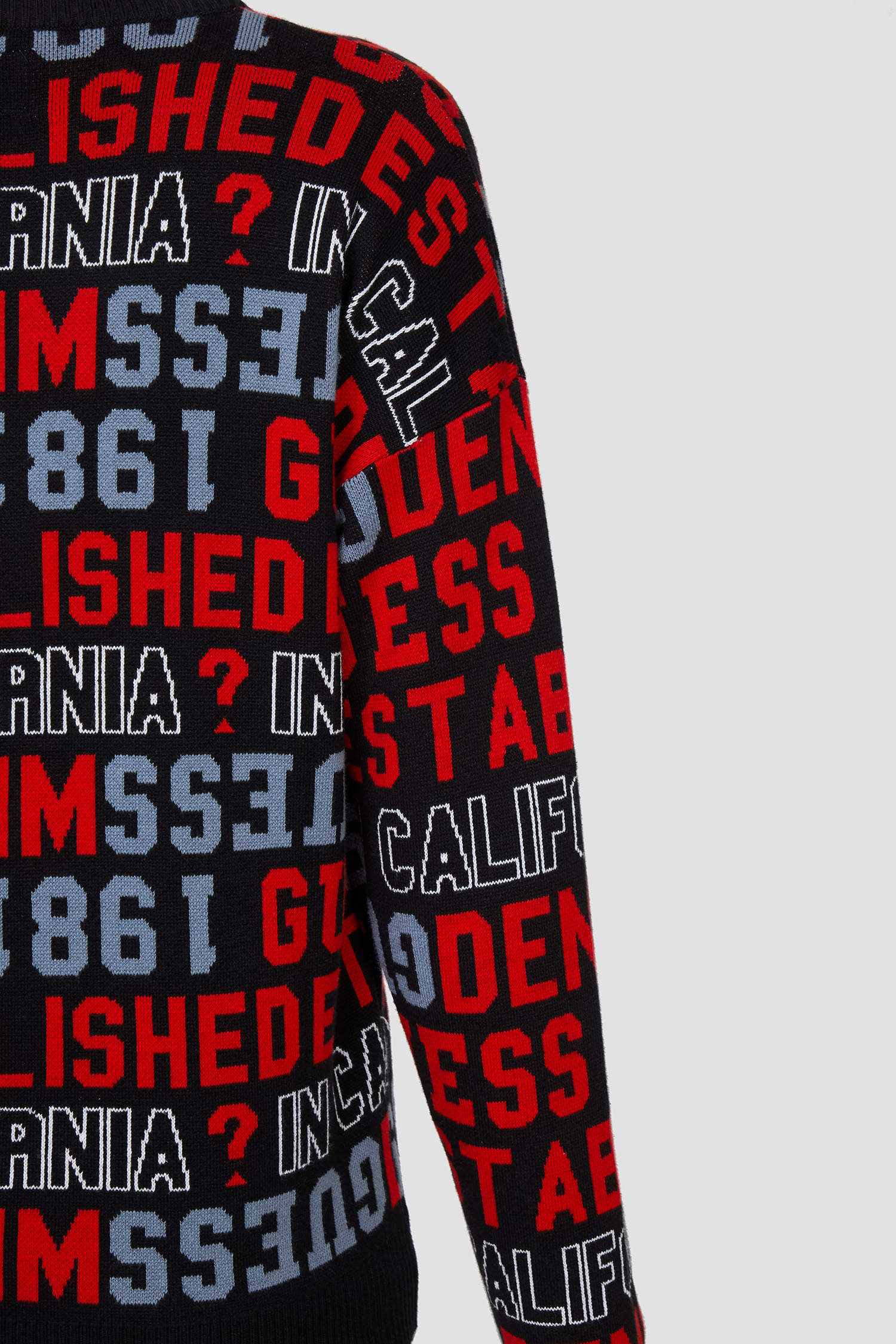 Детский черный джемпер с узором Guess Kids L4YR00.Z3GV0;F53F