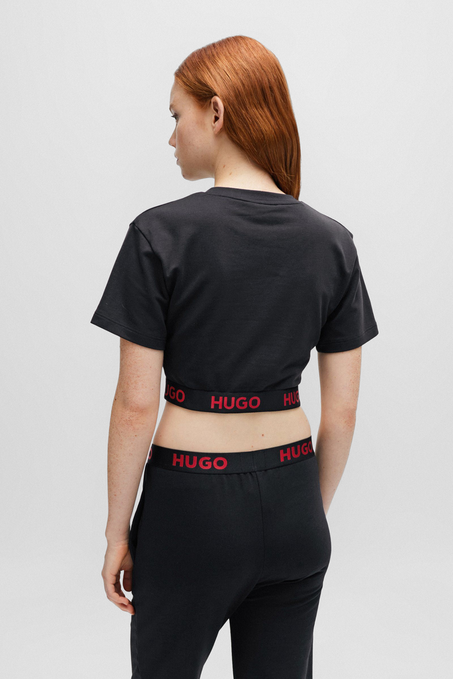 Женский черный топ HUGO 50511494;001