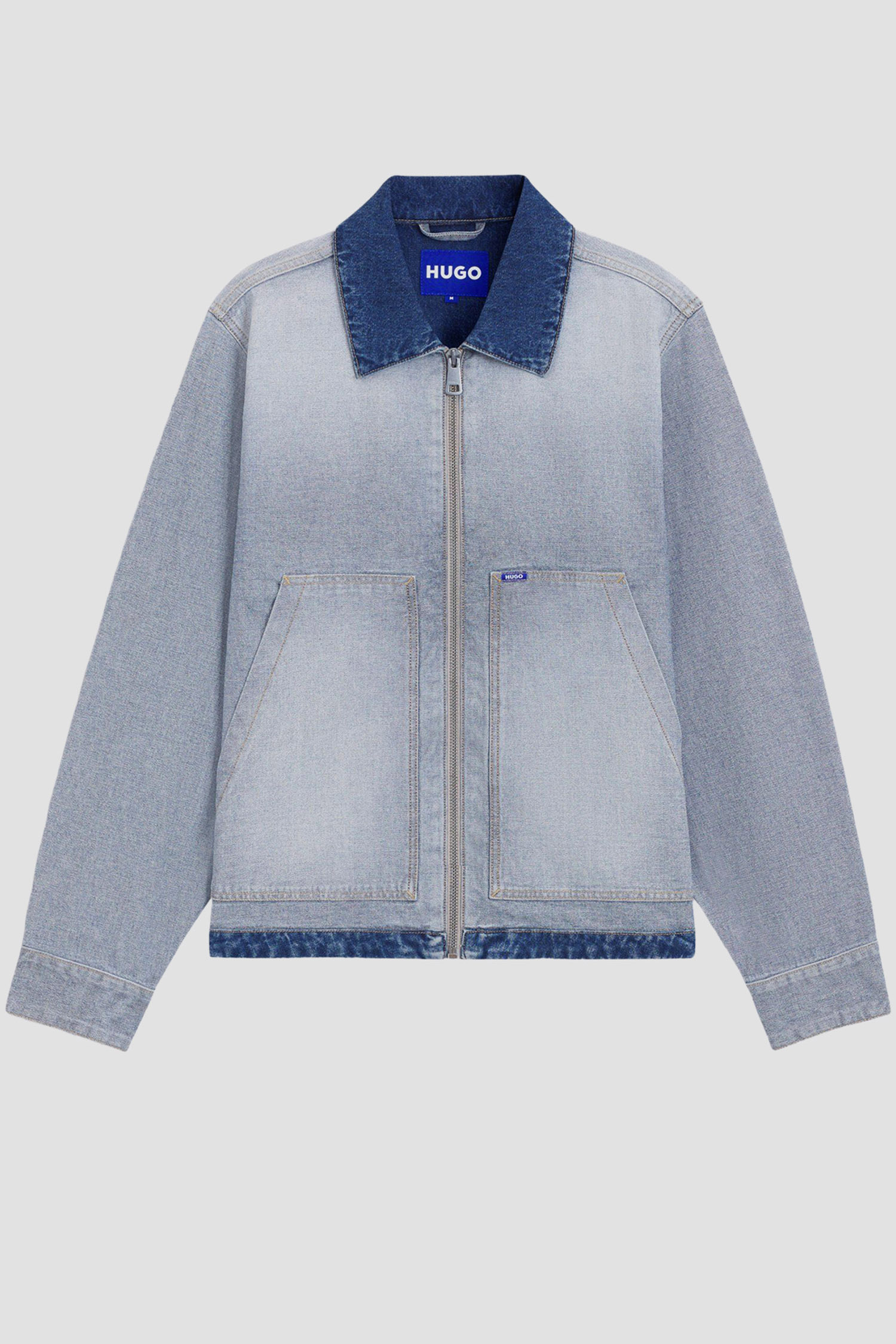 Чоловіча блакитна джинсова куртка HUGO BLUE 50553455;459