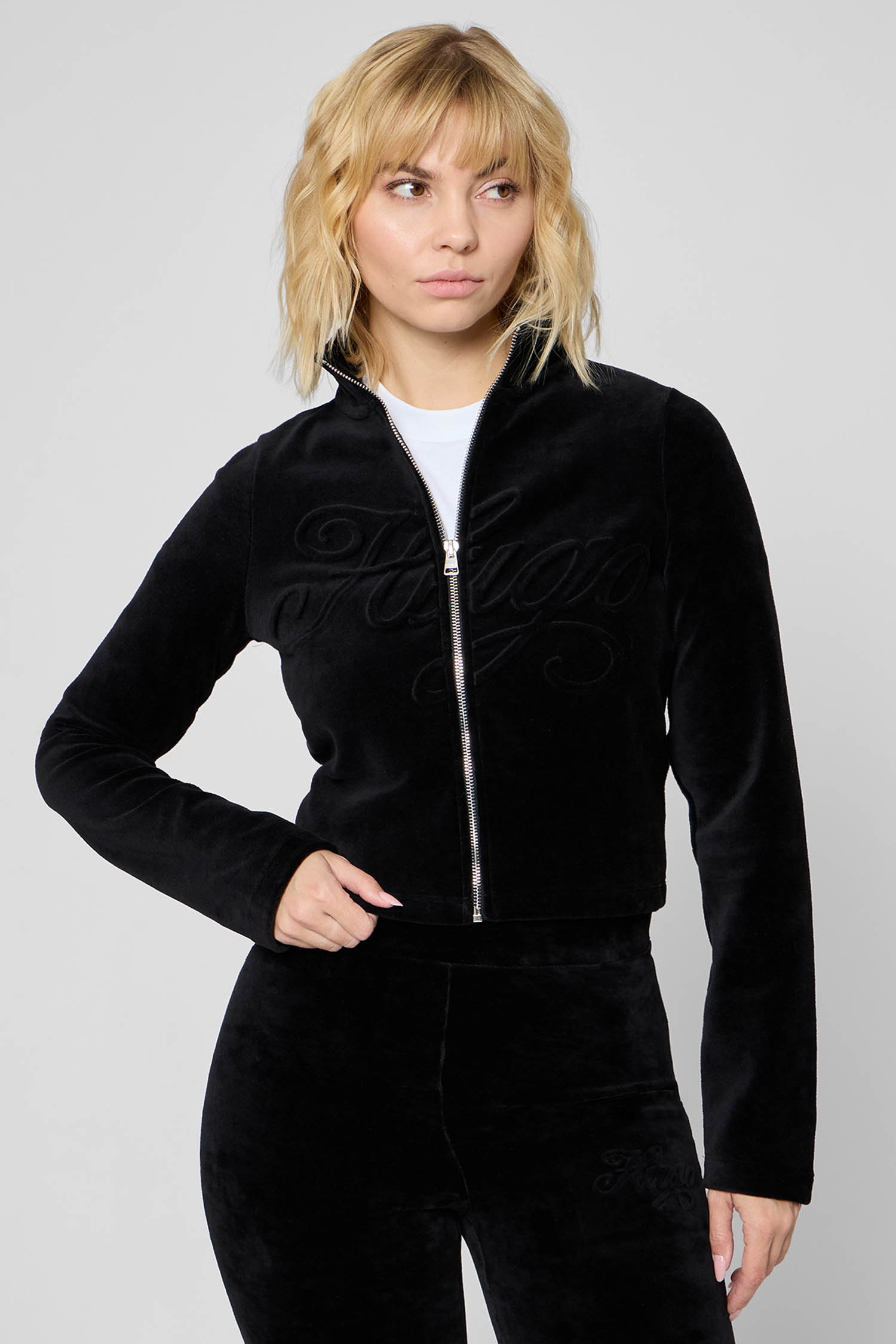 Жіноча чорна спортивна кофта HUGO BLUE 50549486;001