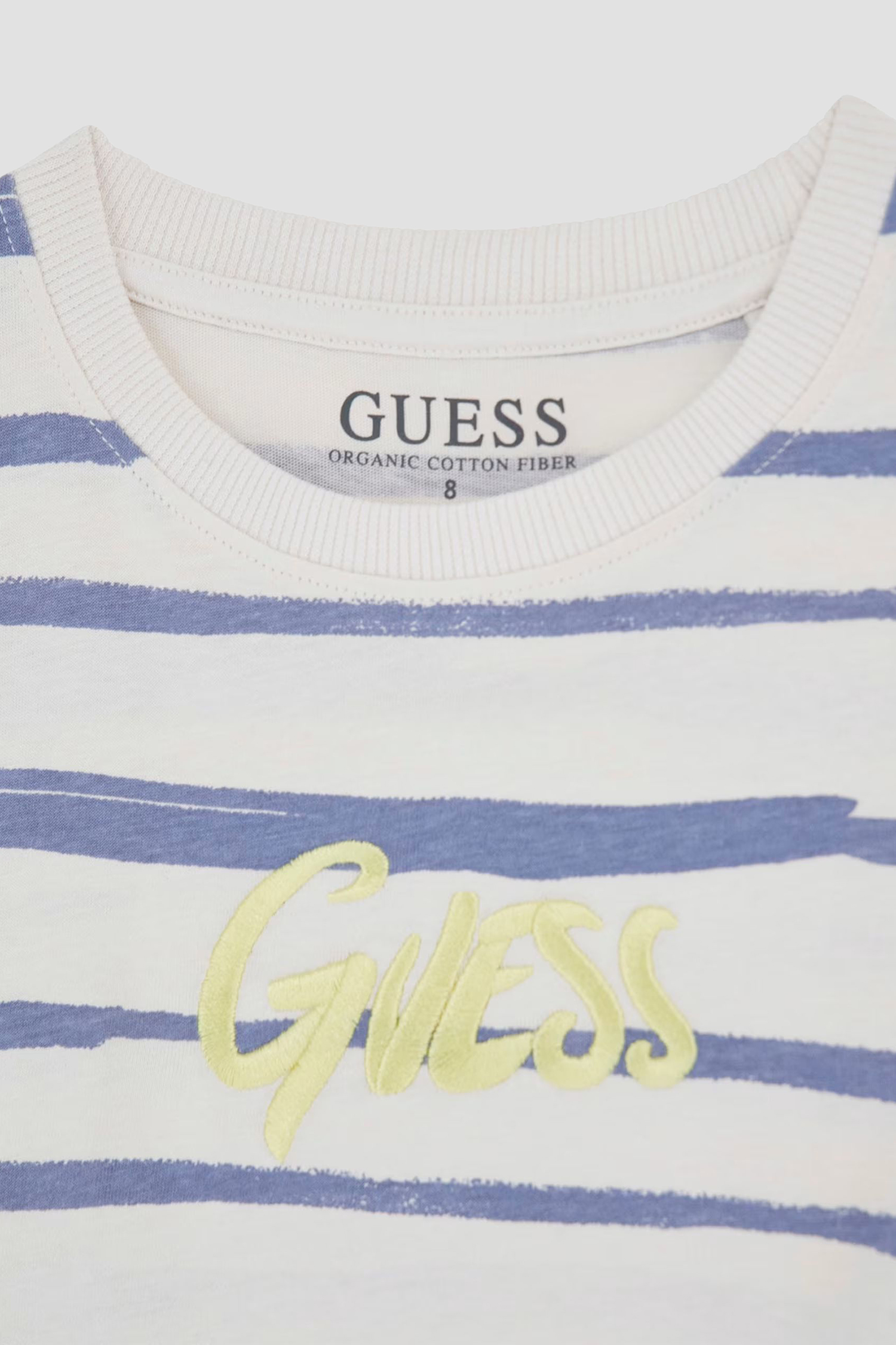 Детская белая футболка в полоску Guess Kids L5GI16.K8HM4;PJ10