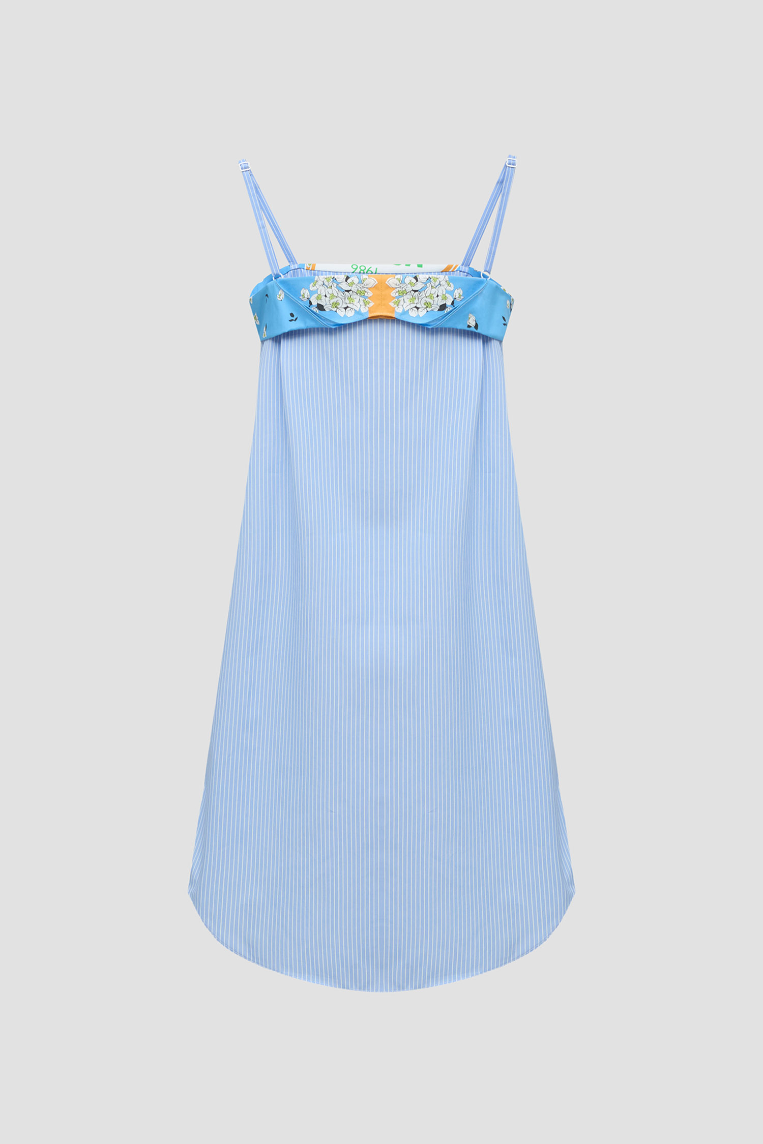 Женский голубой сарафан в полоску Moschino A0468.3725;1303