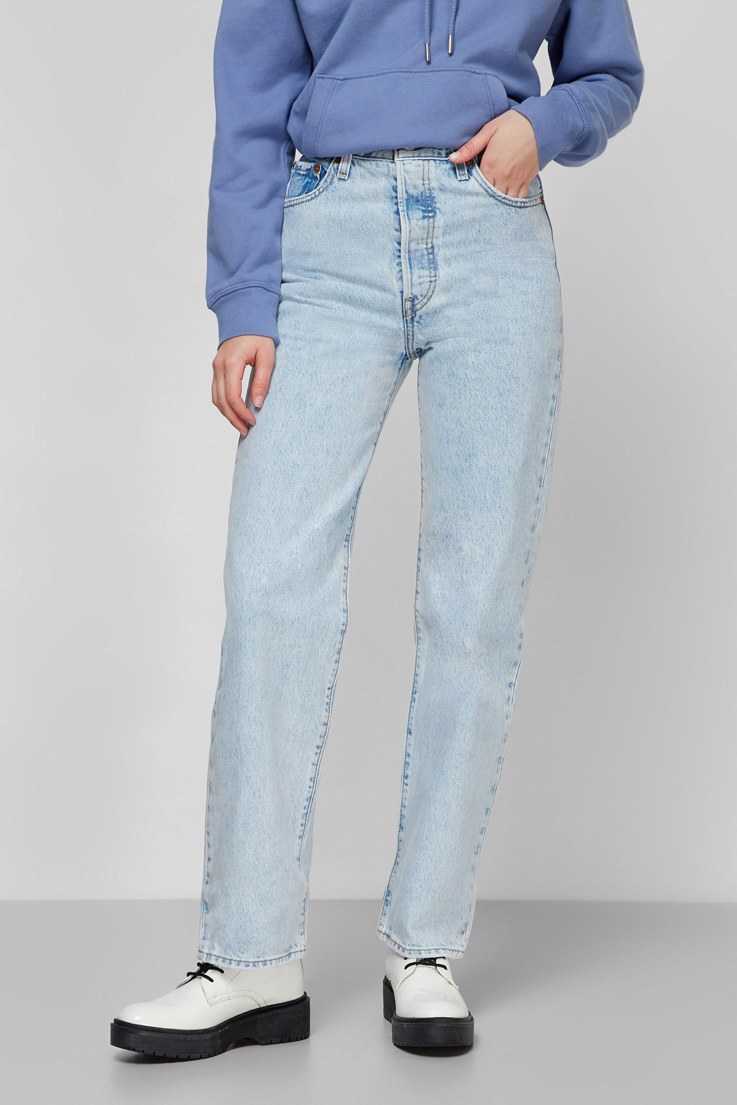 Жіночі блакитні джинси Ribcage Straight Ankle Levi’s® 72693;0111