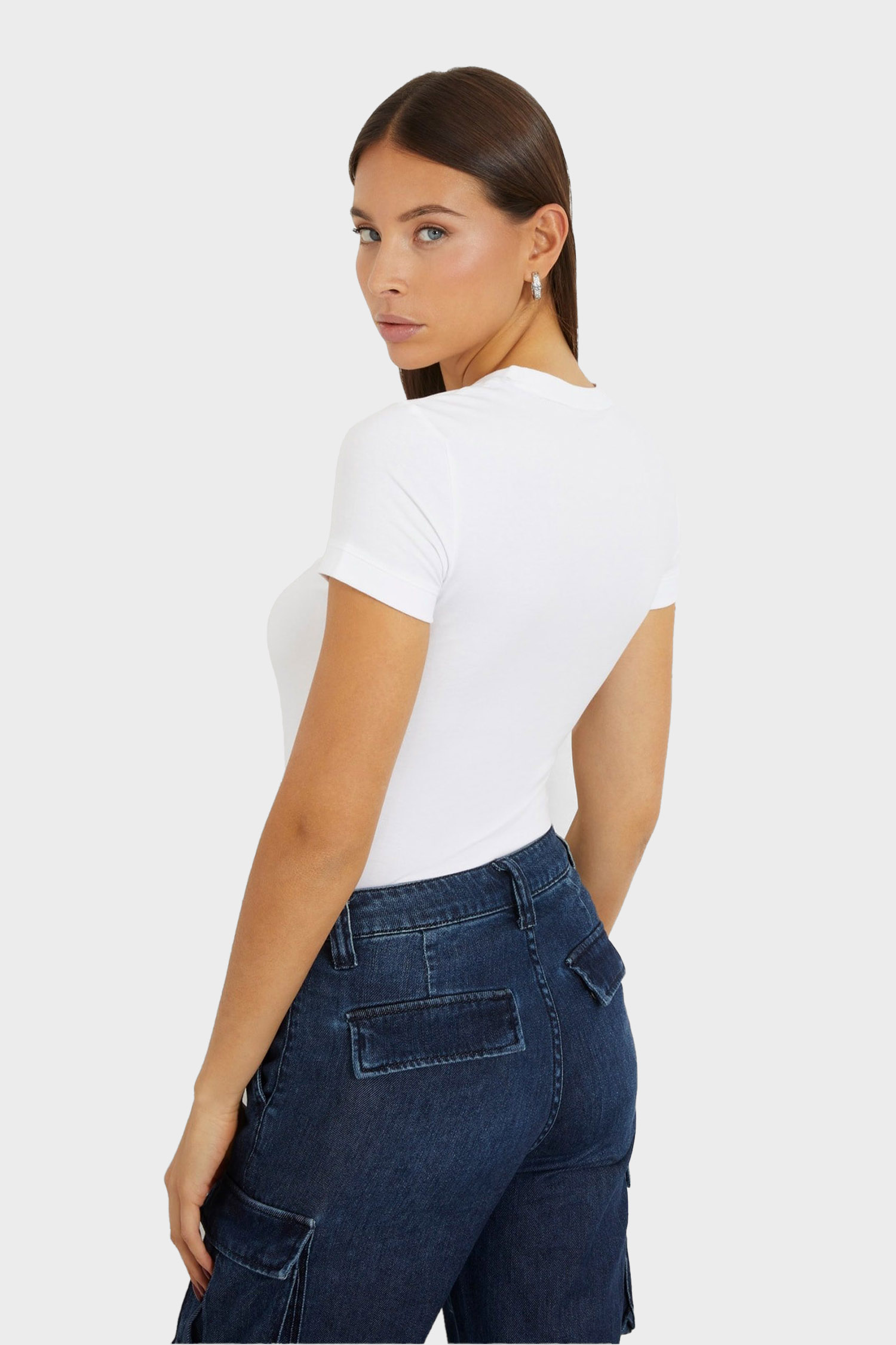 Женская белая футболка Guess W2YI44.J1314;G011