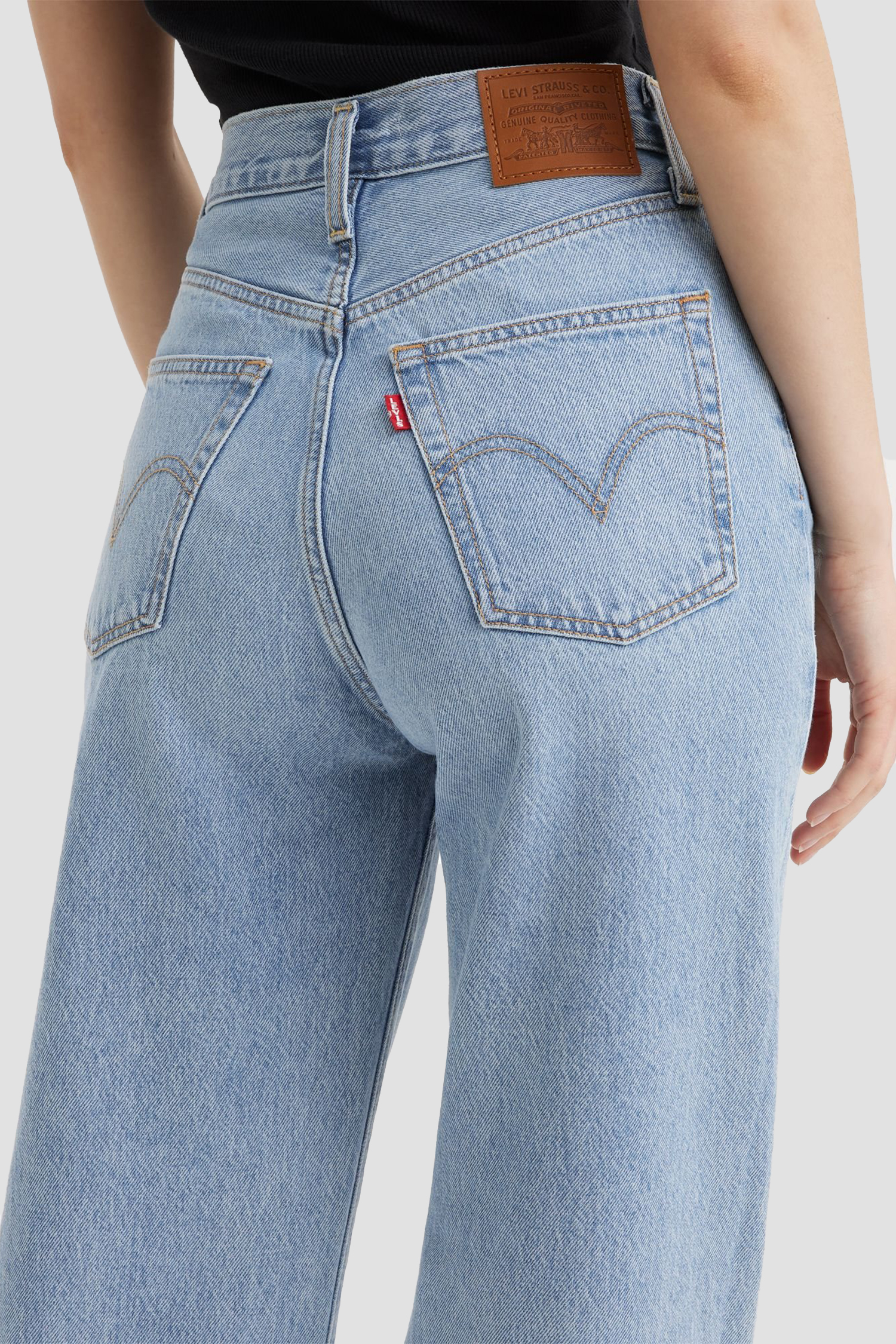 Женские голубые джинсы Ribcage Wide Leg Levi's® A6081;0002