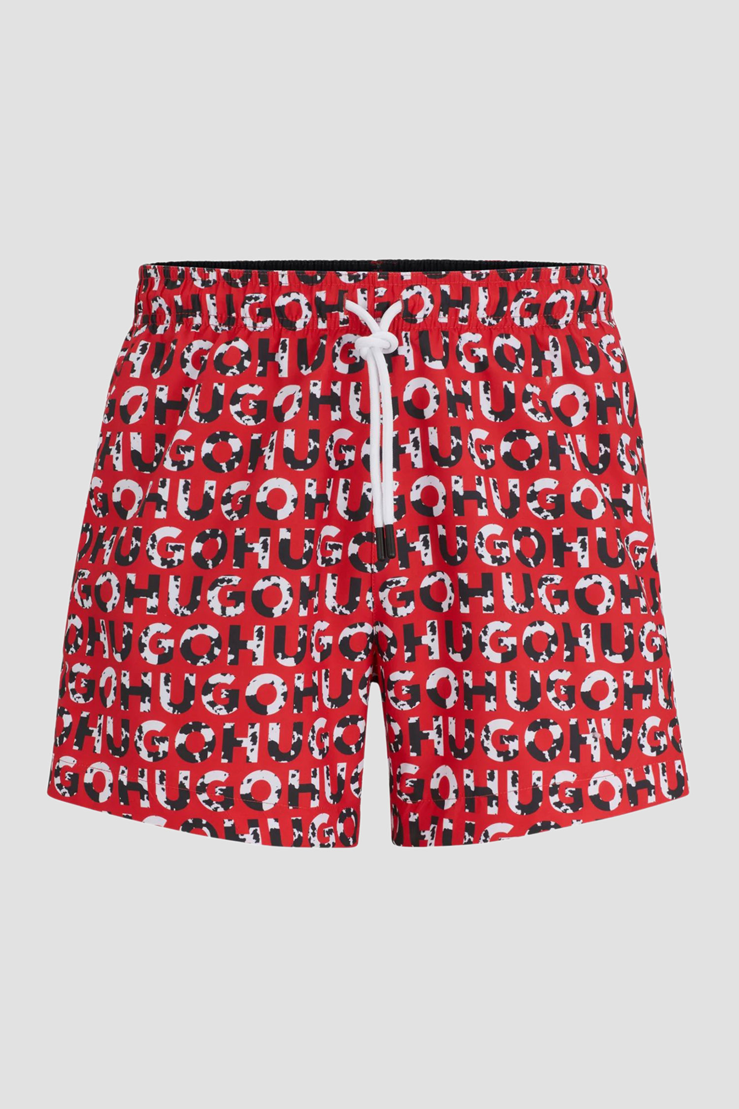 Мужские красные плавательные шорты с узором HUGO 50474322;611