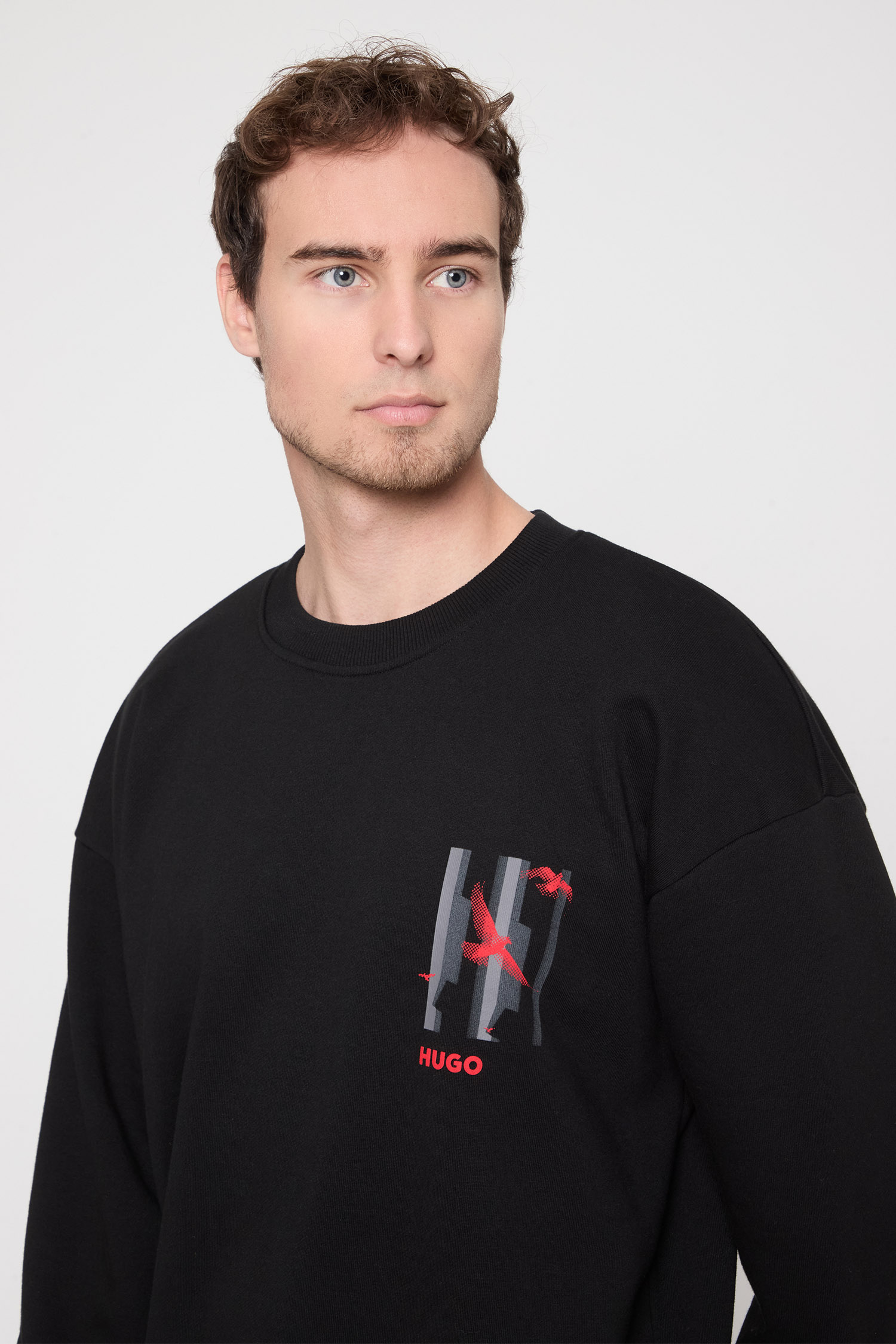 Мужской черный свитшот HUGO 50544533;001