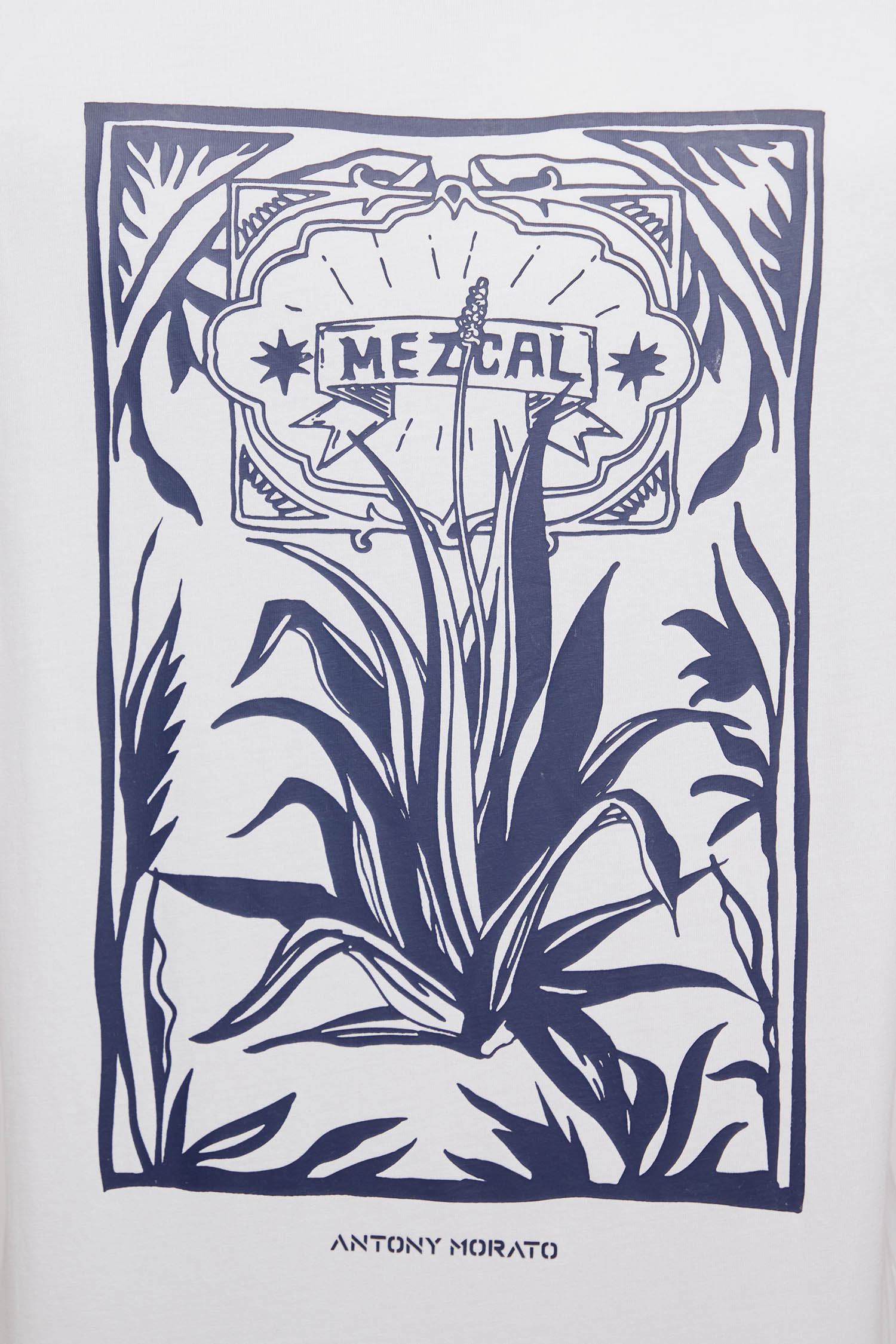 Мужская белая футболка Antony Morato MMKS02667.FA100240;1011