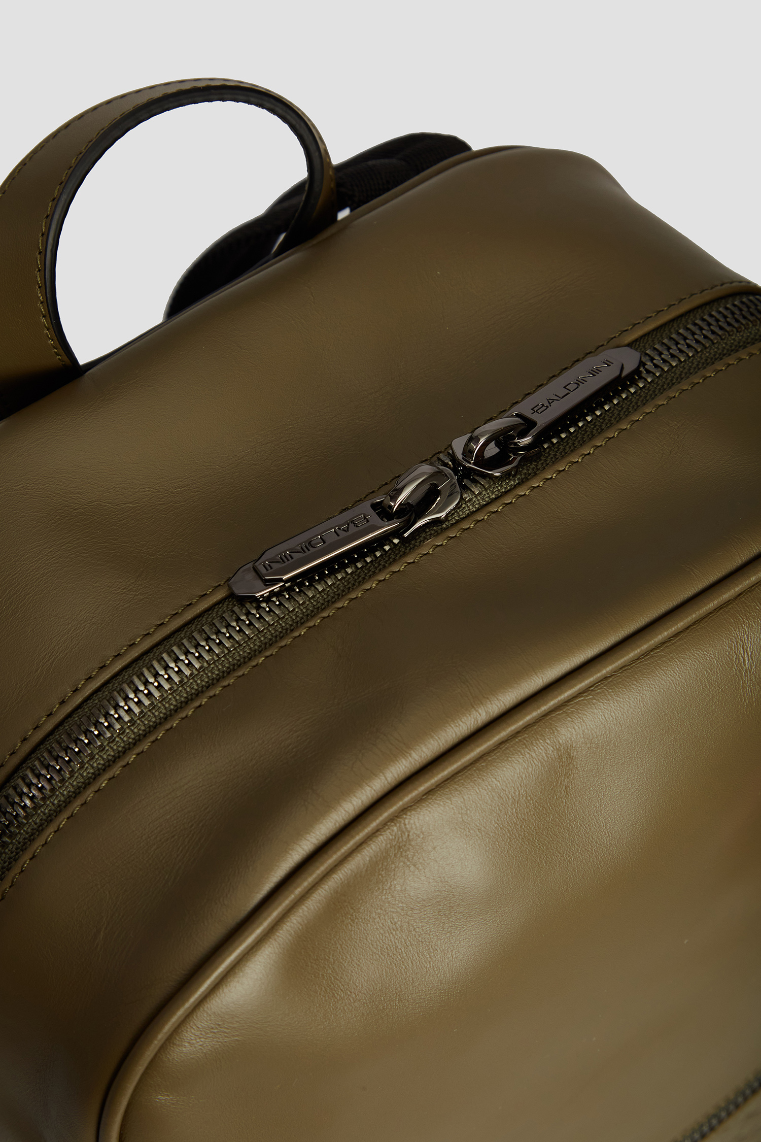 Мужской оливковый кожаный рюкзак BALDININI C3B007XXINTR;5022