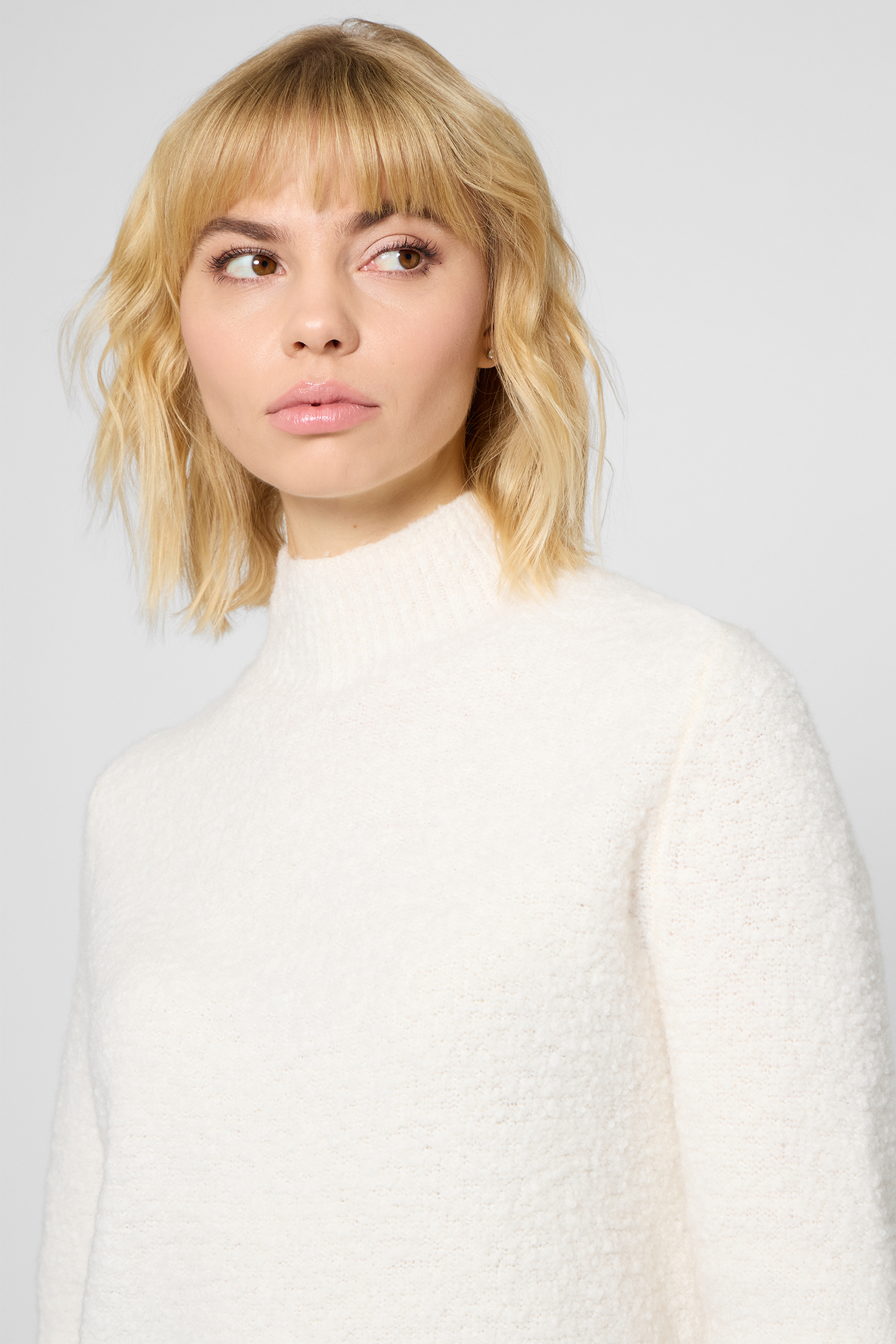 Женский белый шерстяной свитер BOSS 50547907;118