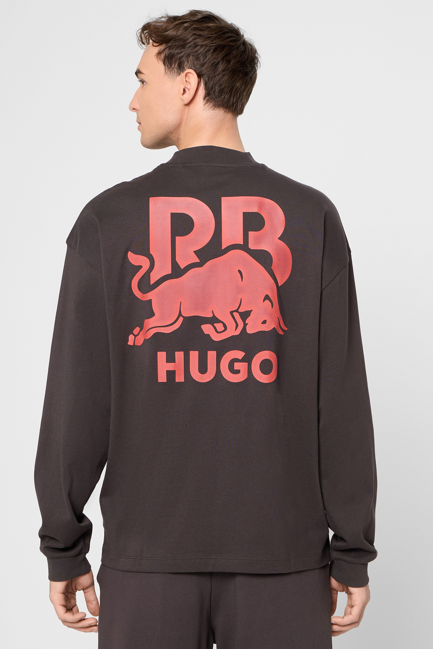 Мужской темно-коричневый свитшот HUGO x RB HUGO 50551830;205