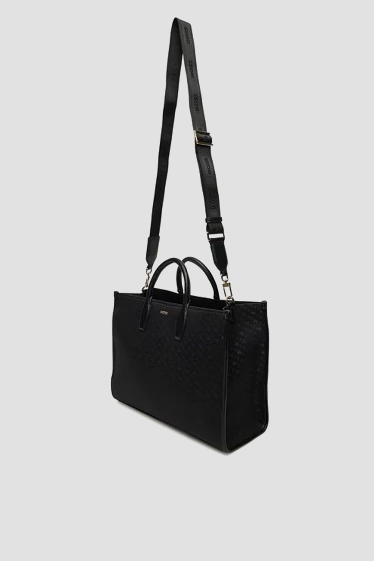 Женская черная сумка с узором BOSS 50552463;001