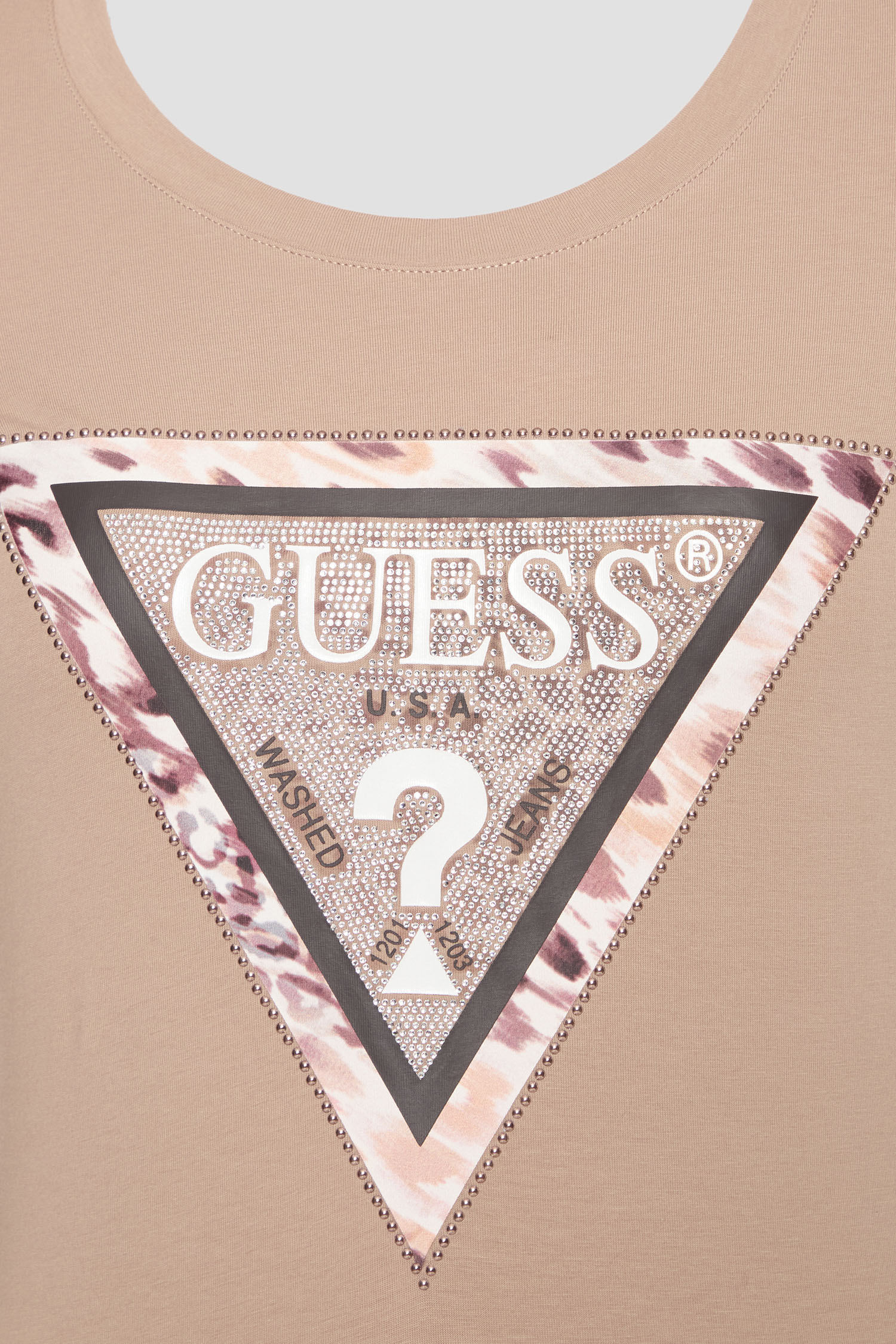 Женская бежевая футболка Guess W5RI22.J1314;A10L