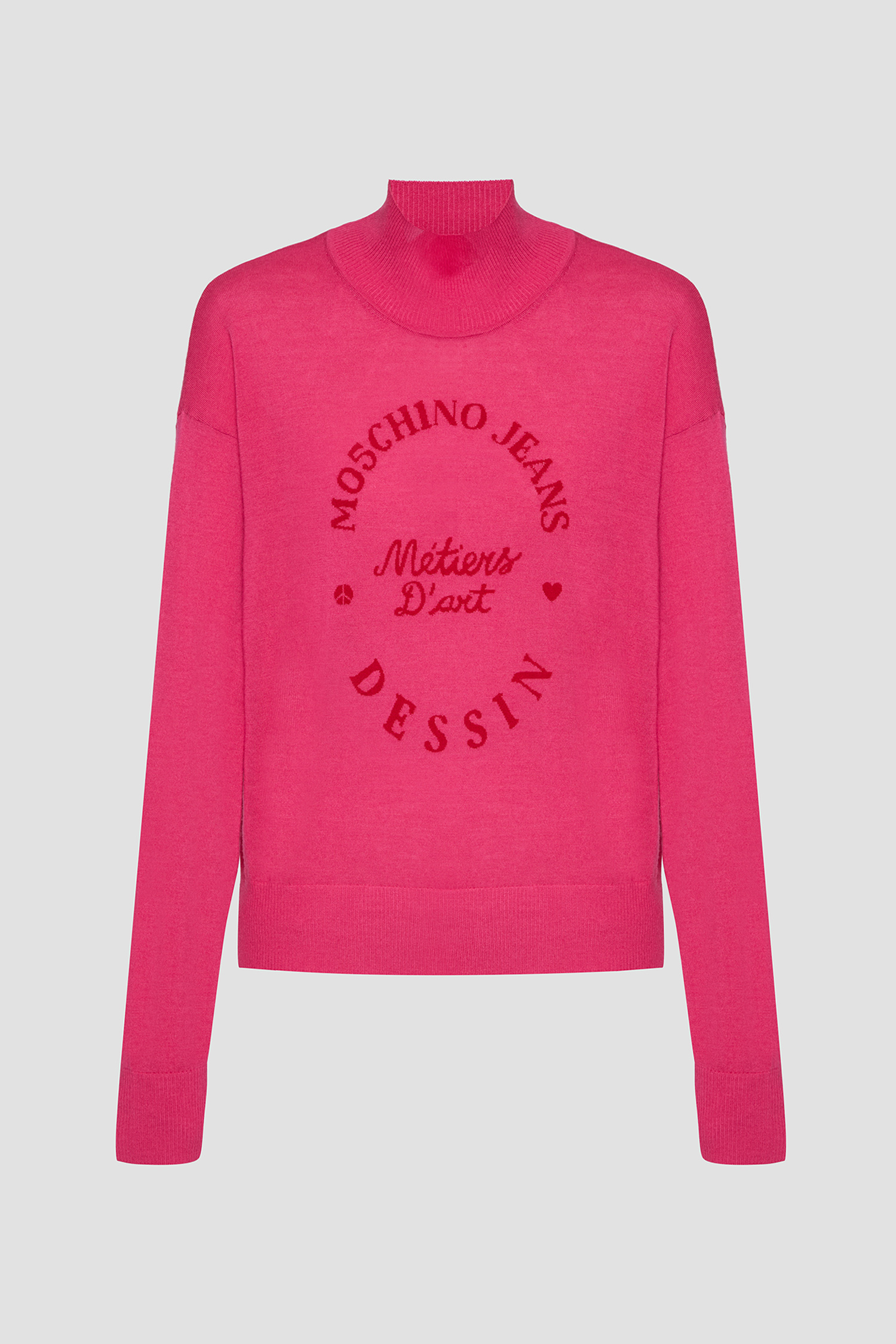 Жіночий рожевий вовняний гольф Moschino J0904.8700;2217