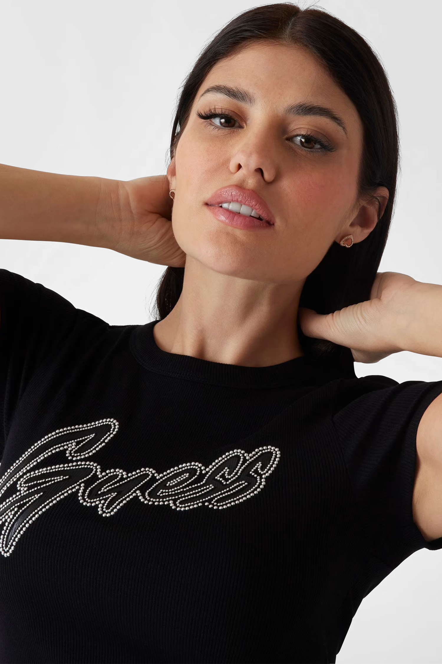 Женская черная футболка Guess W5RI68.KA0H1;JBLK